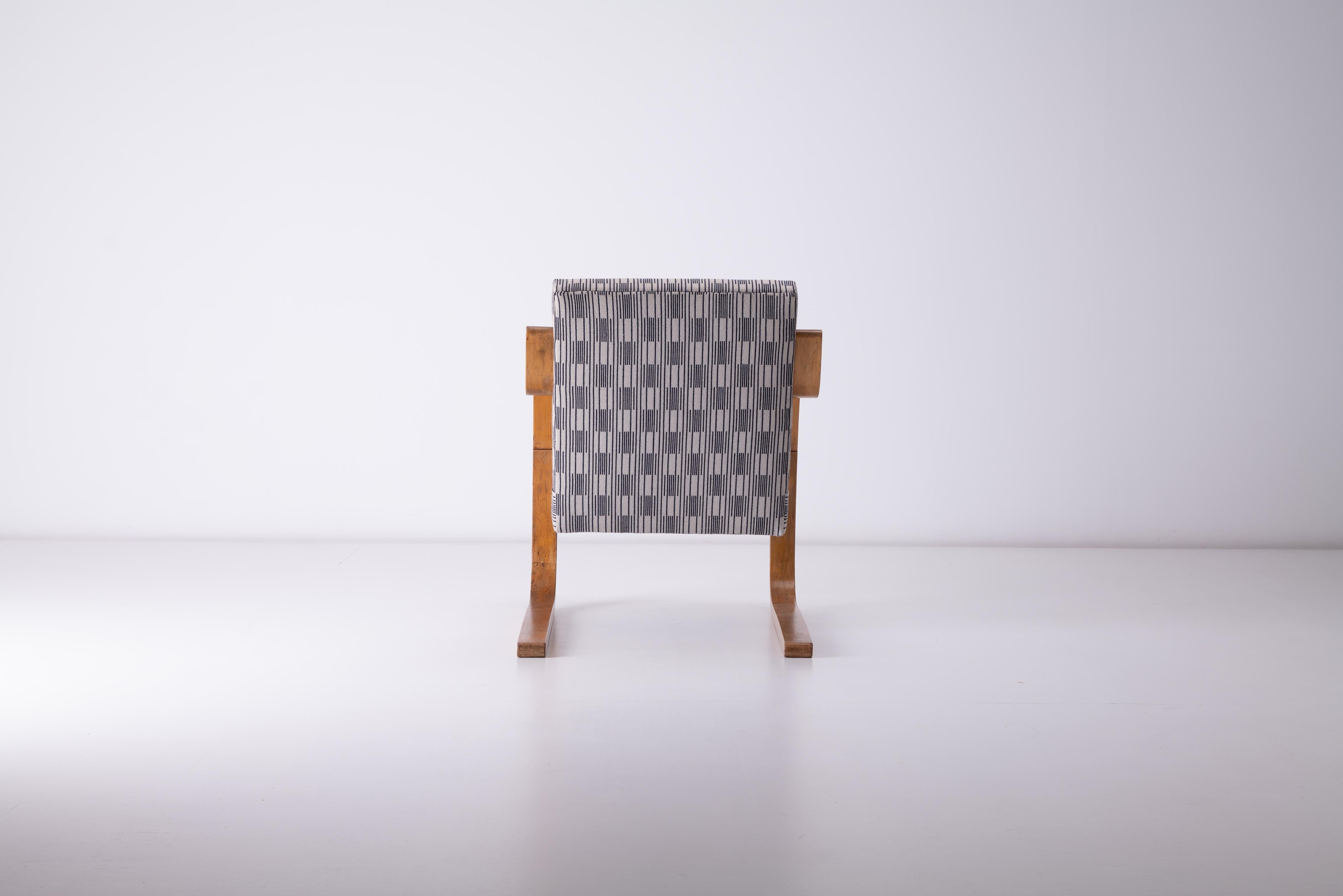 Tissu Fauteuil Alvar Aalto+Aalto Modèle 34, Finmar, 1ère production 1933 en vente