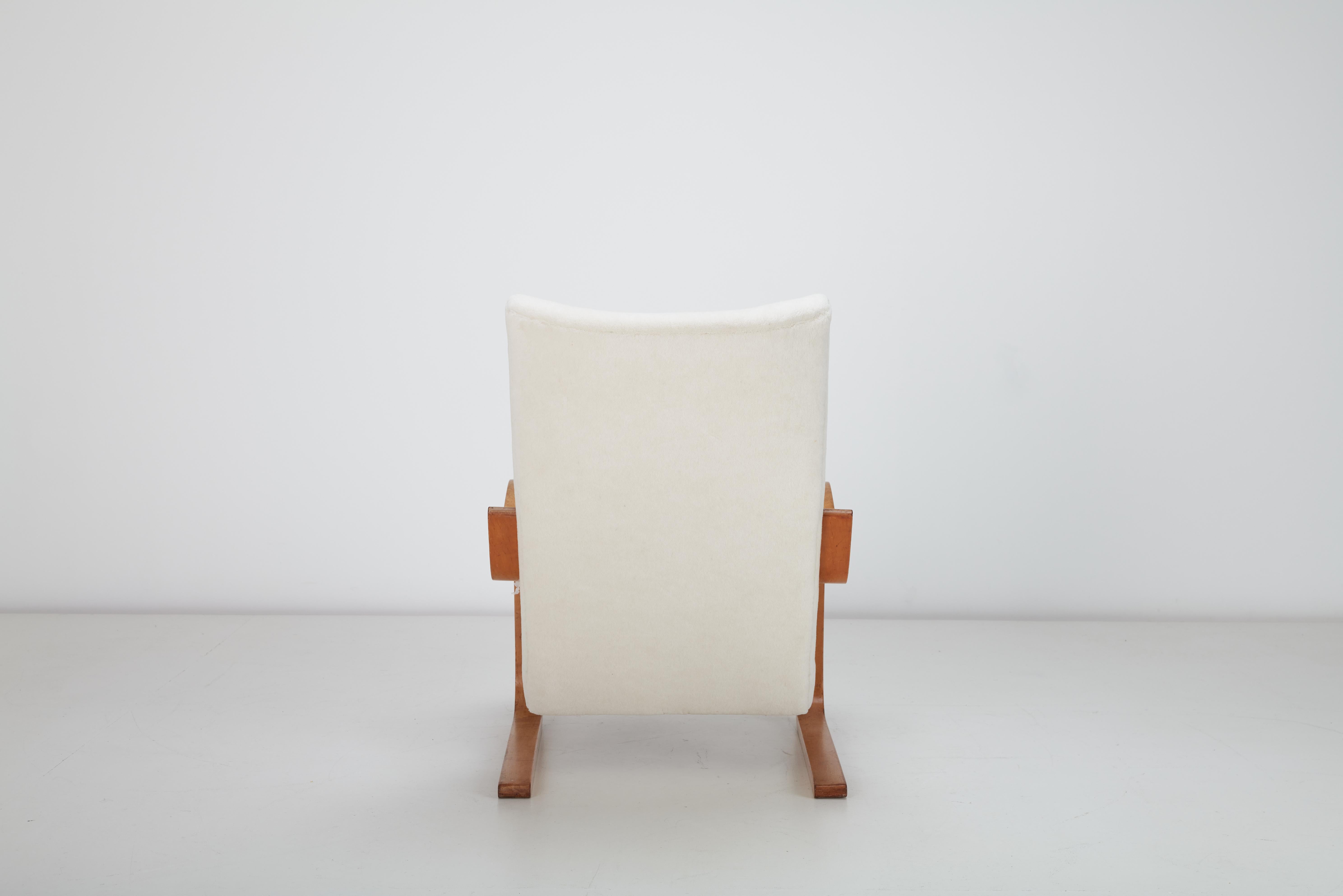 Alpaga Fauteuil Alvar Aalto modèle 36, Finmar/P.E. Gana, 1ère production 1933 en vente