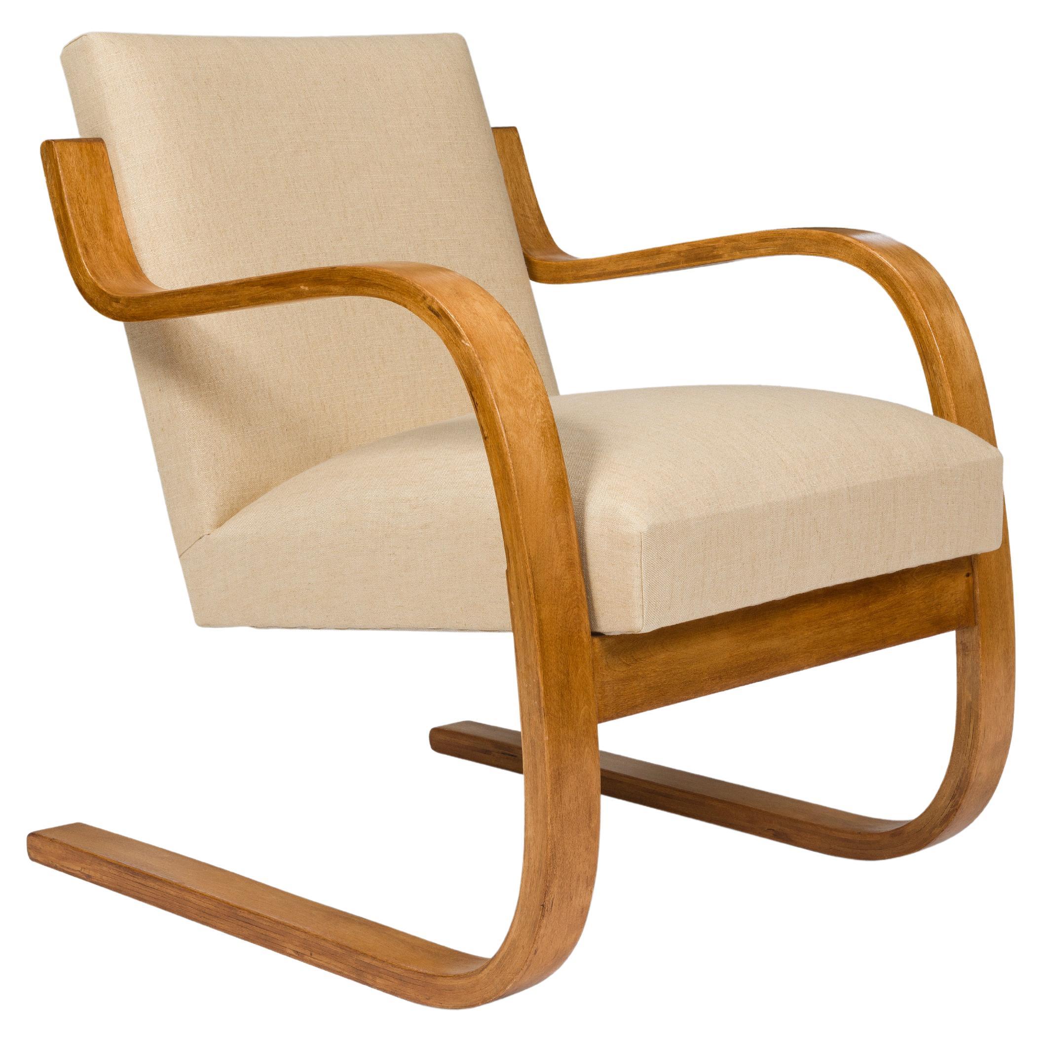 Alvar Aalto Armchair model 402, 1950's Stamped:Aalto Design made in Finland For Sale