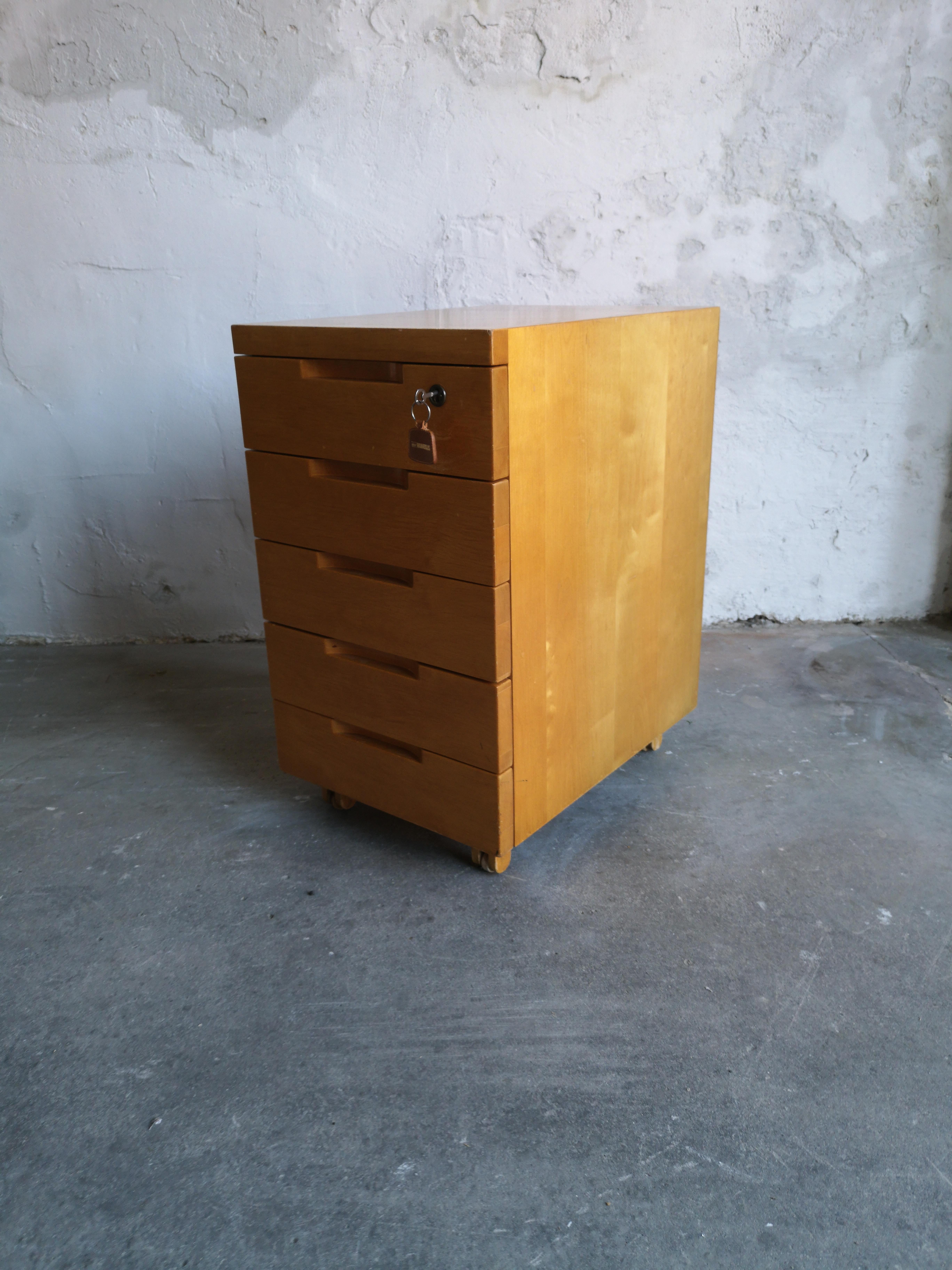 Finnish Alvar Aalto / Artek 296 Lacquered Birch Chest of Drawers or Filing Cabinet