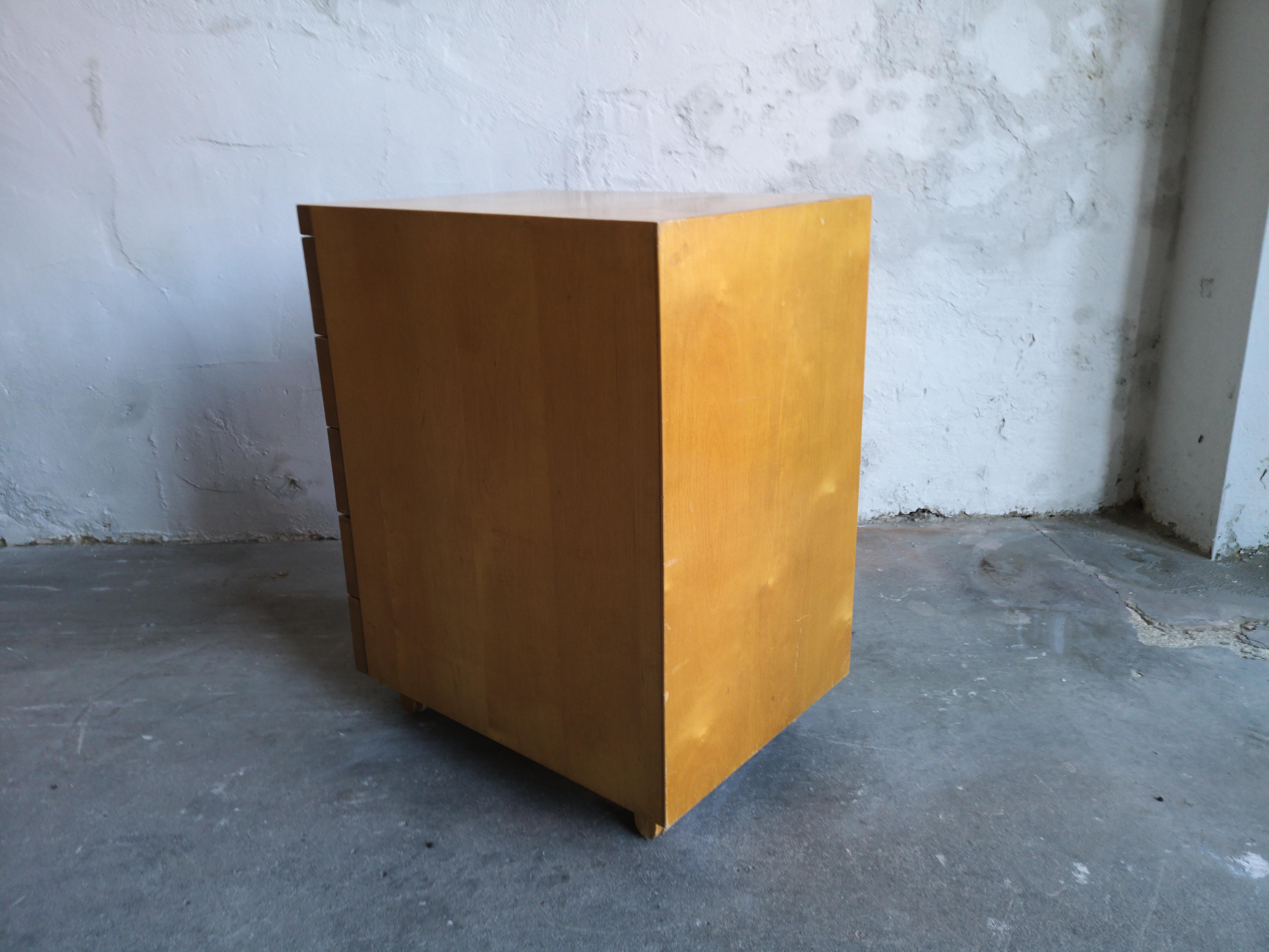20th Century Alvar Aalto / Artek 296 Lacquered Birch Chest of Drawers or Filing Cabinet