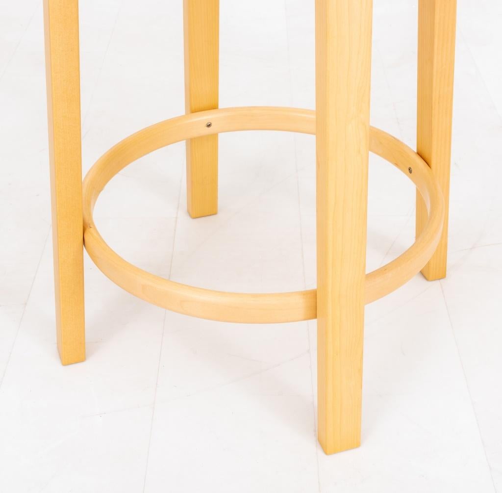 Wood Alvar Aalto Artek Mid-Century Modern High Stools 2 For Sale