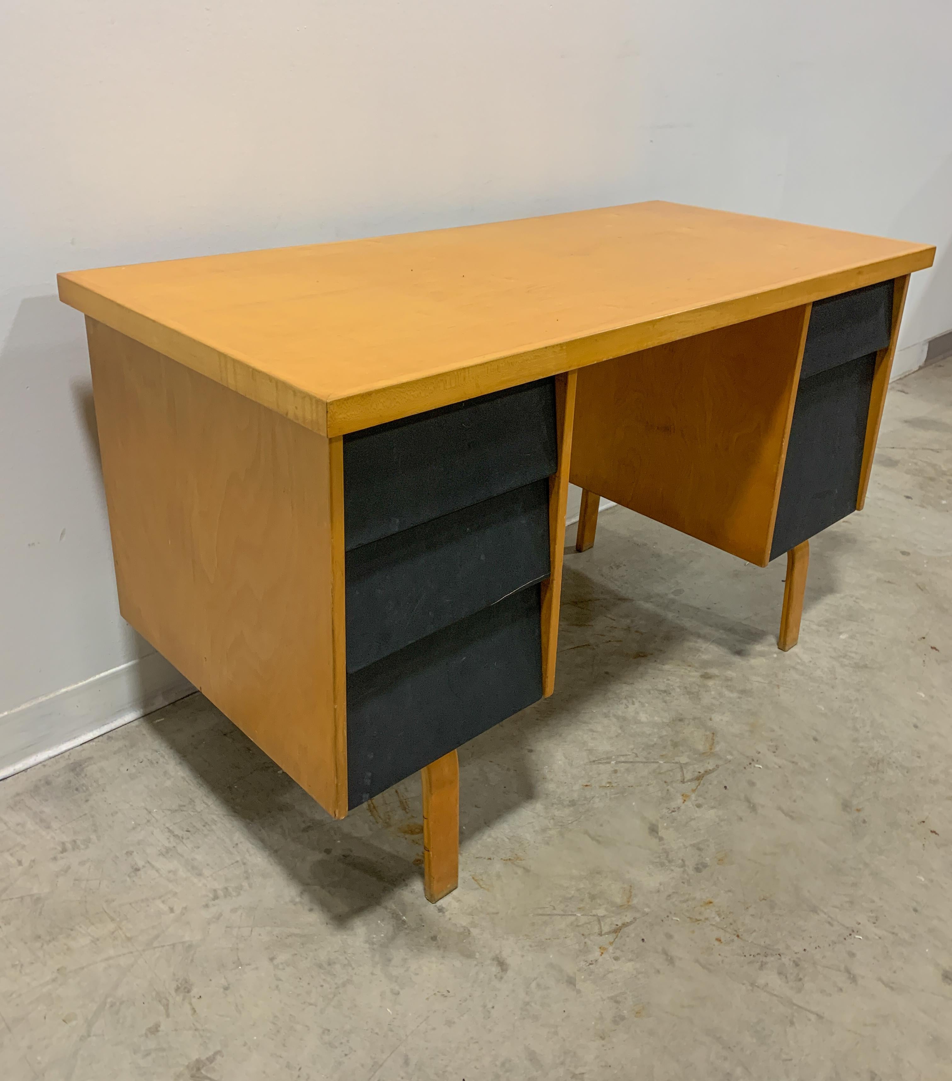 Birch Alvar Aalto Artek-Pascoe 1940s Desk and Chair