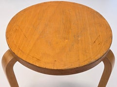 Sgabello Alvar Aalto+Aalto 60 Finlandia 1950 Vintage Originale