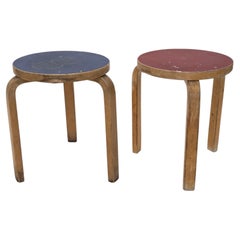 Alvar Aalto Artek Stool 60 Pair Finland 1950s Vintage Original