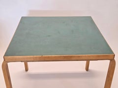Alvar Aalto Artek Mesa 81C Turquesa Linóleo Años 50 Finlandia Vintage Original