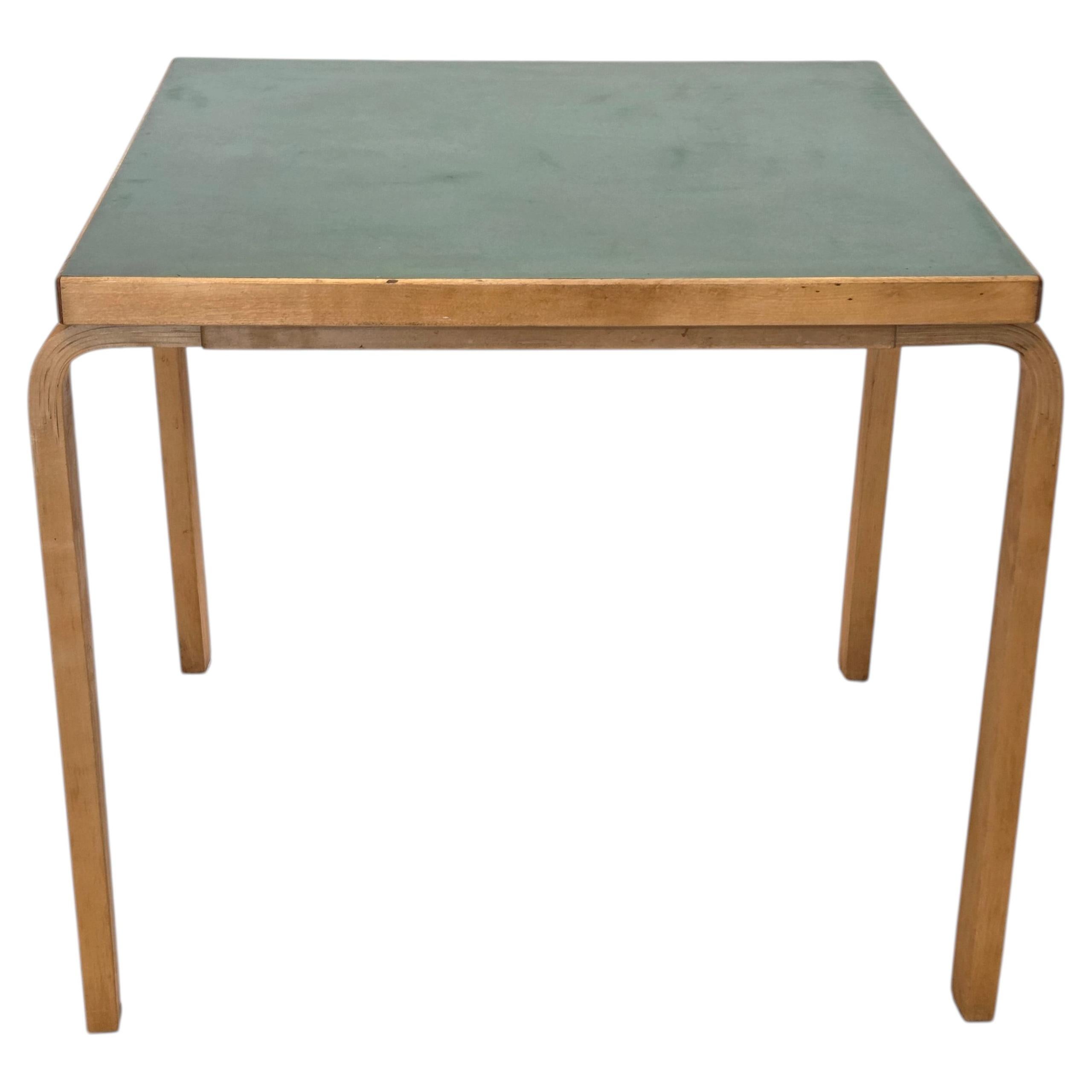 Alvar Aalto Artek Table 81C Turquoise Linoleum 1950s Finland Vintage Original