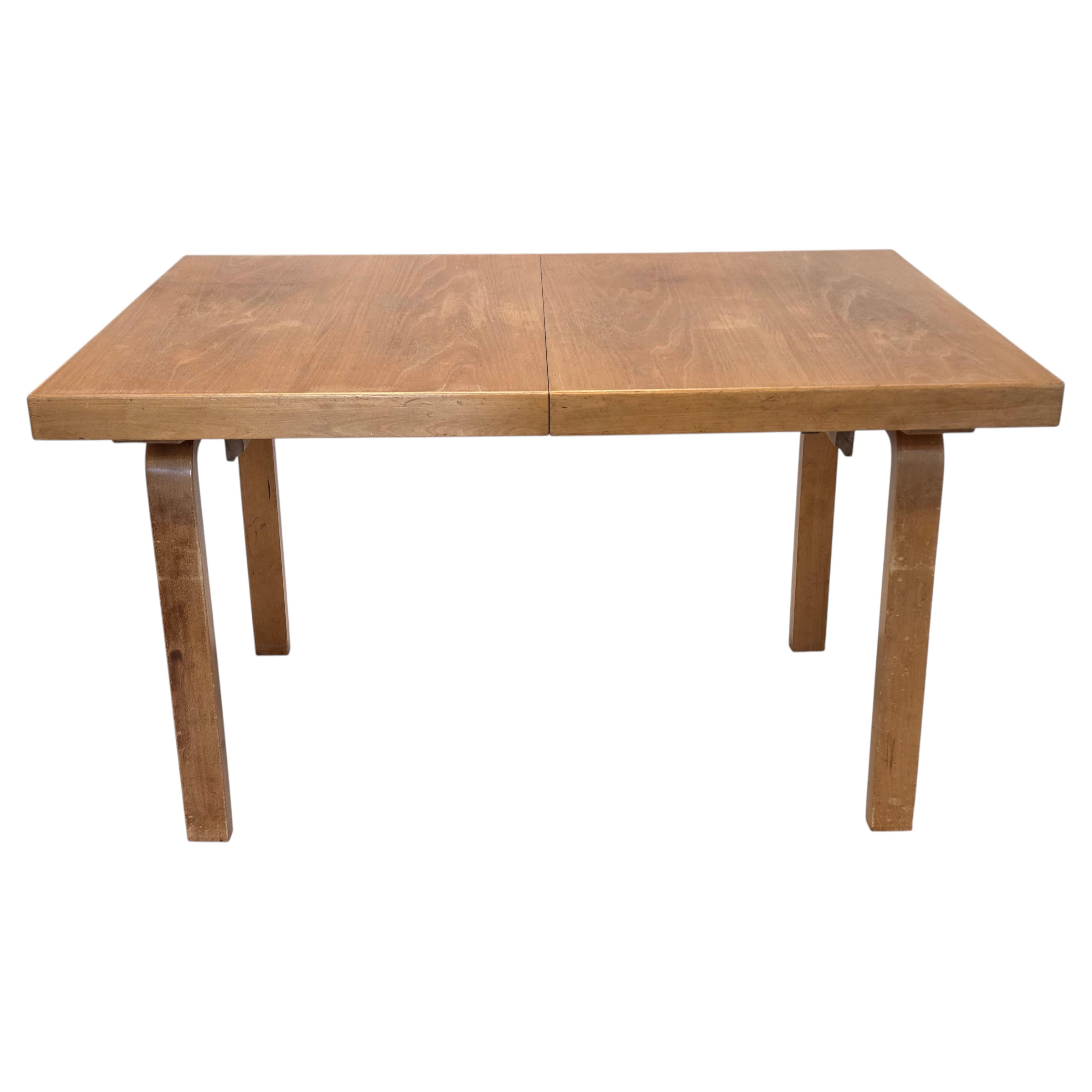 Large Expandable Alvar Aalto Wooden Dining Table Model 92, 1940s