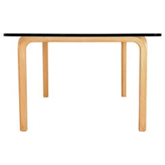 Alvar Aalto Artek Y805 Glass and Bentwood Birch Coffee or Cocktail Table