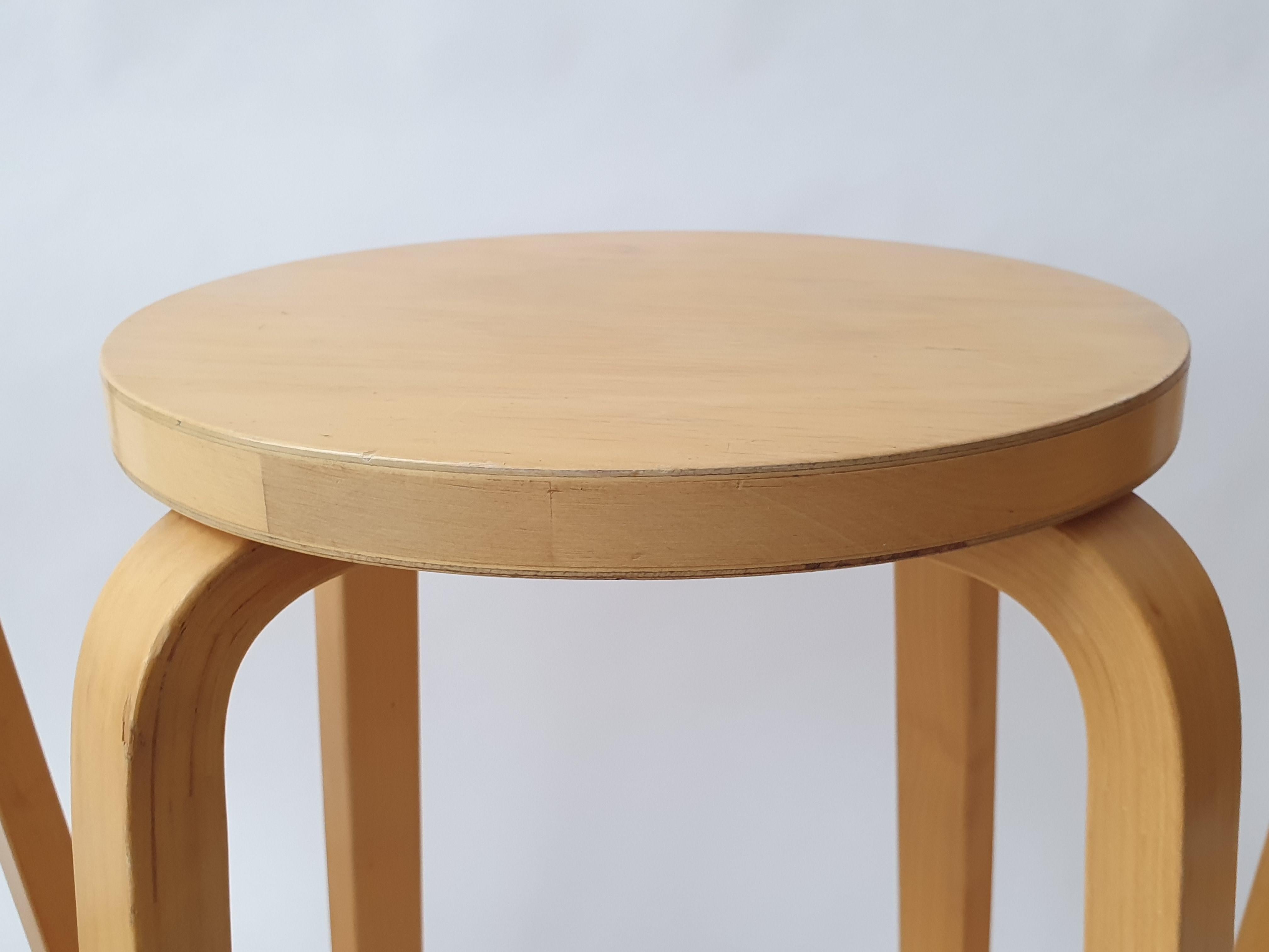 Alvar Aalto Bar Stool 64 by Artek 4 pieces 8