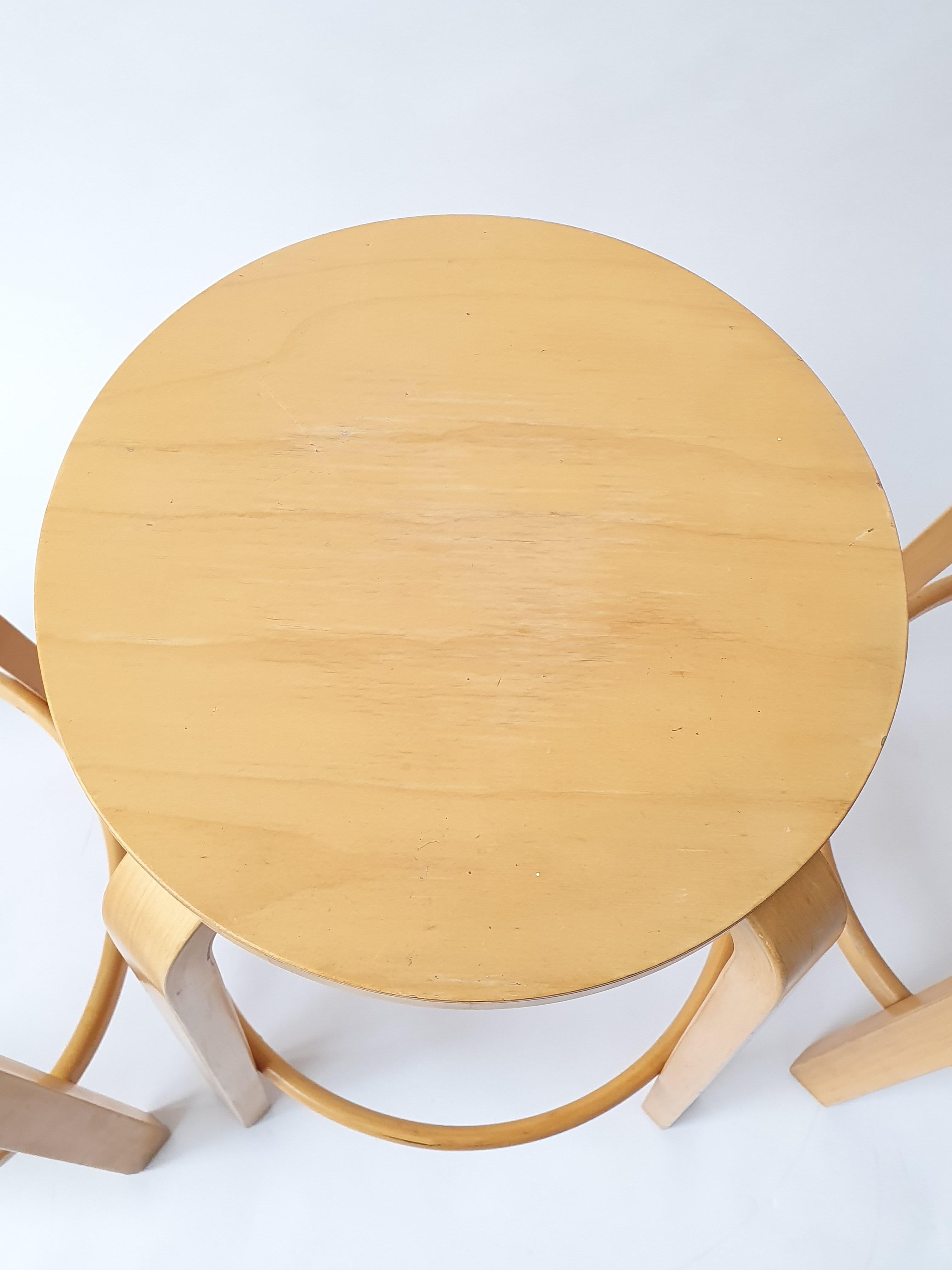 Alvar Aalto Bar Stool 64 by Artek 4 pieces 1