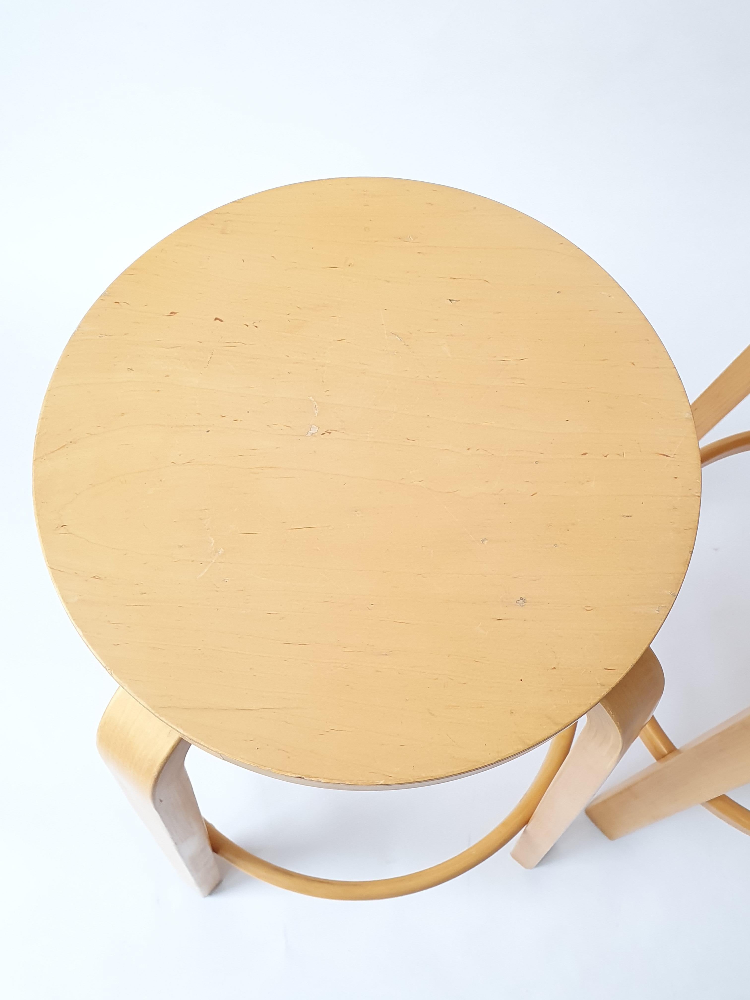 Alvar Aalto Bar Stool 64 by Artek 4 pieces 2