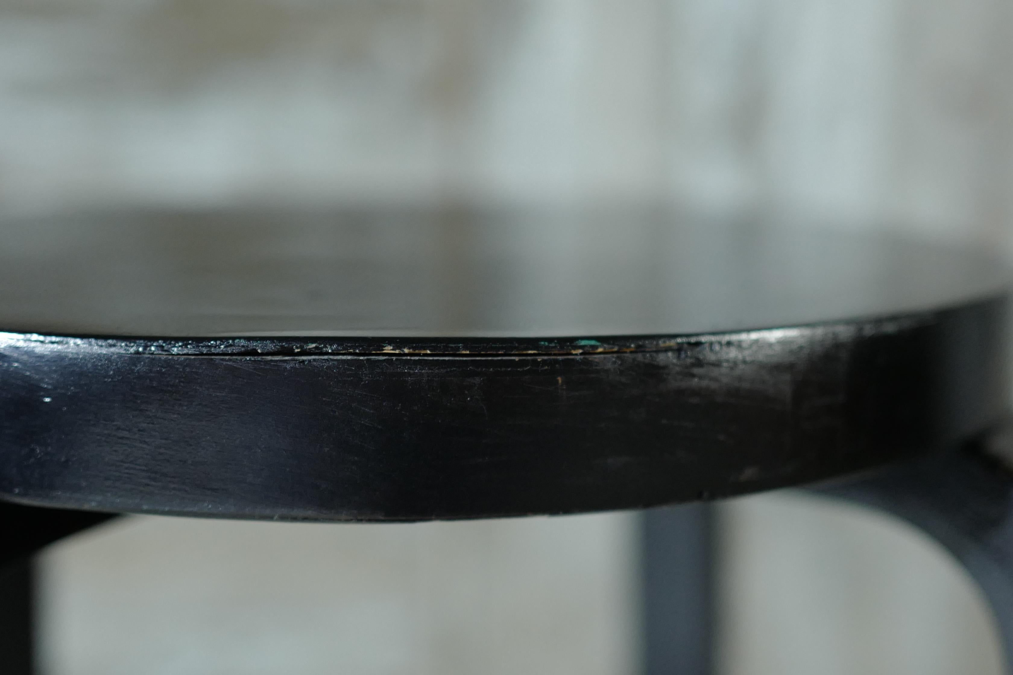 Lacquered alvar aalto bar stool64 painted black For Sale