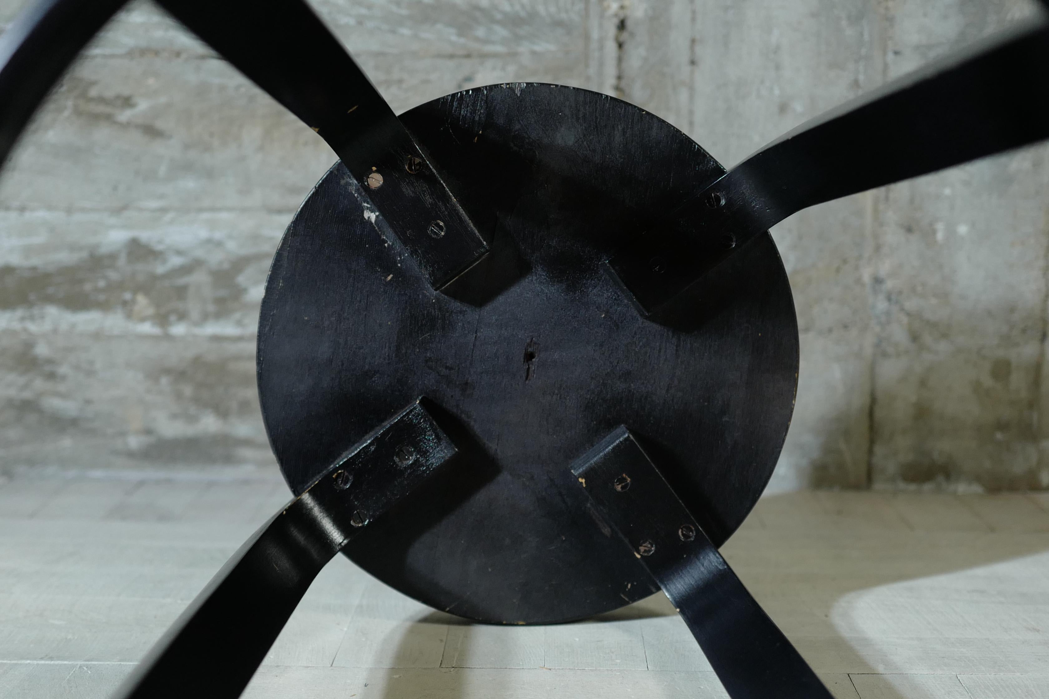 Birch alvar aalto bar stool64 painted black For Sale