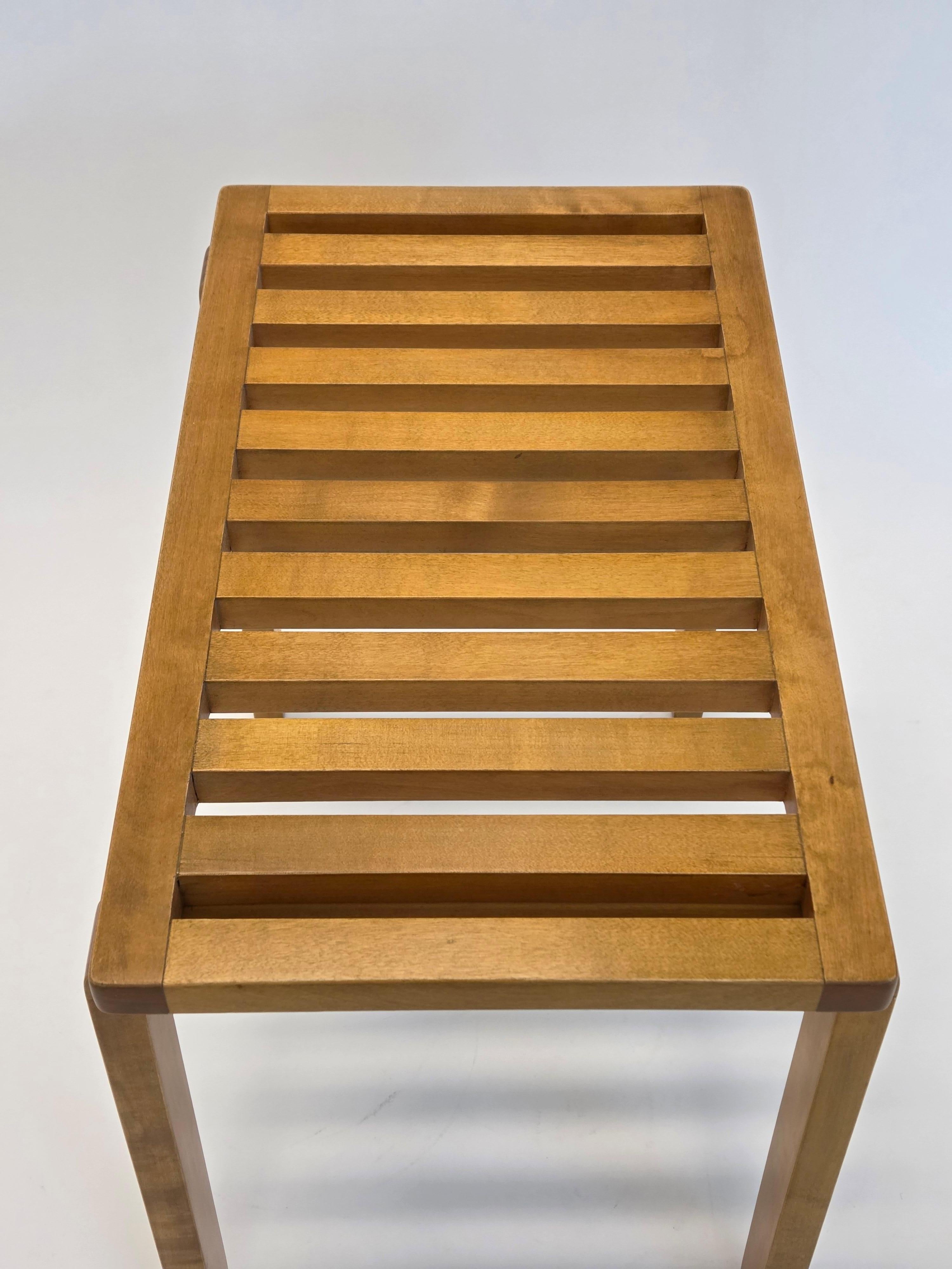 Alvar Aalto Bench with War Time Legs by Artek 1940s For Sale 3