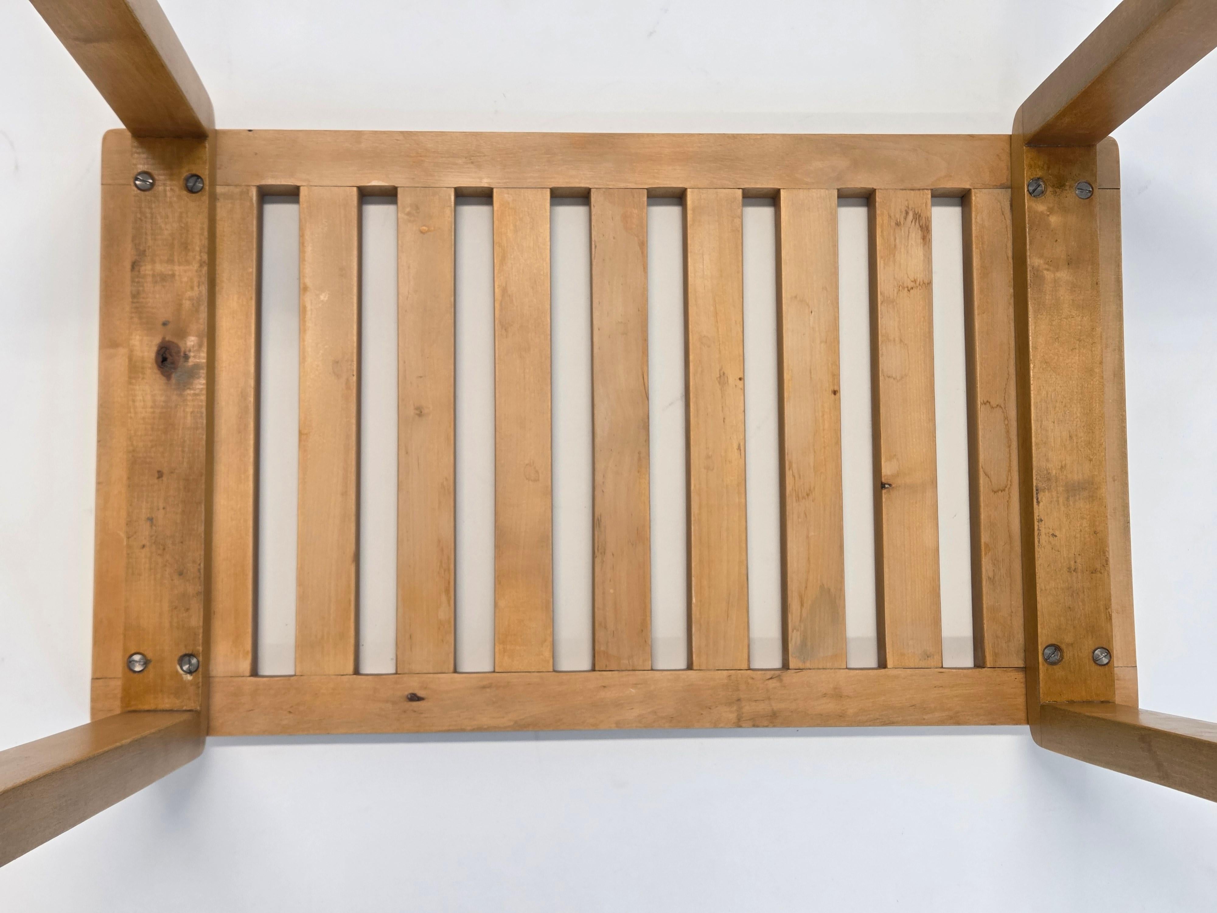 Alvar Aalto Bench with War Time Legs by Artek 1940s For Sale 4