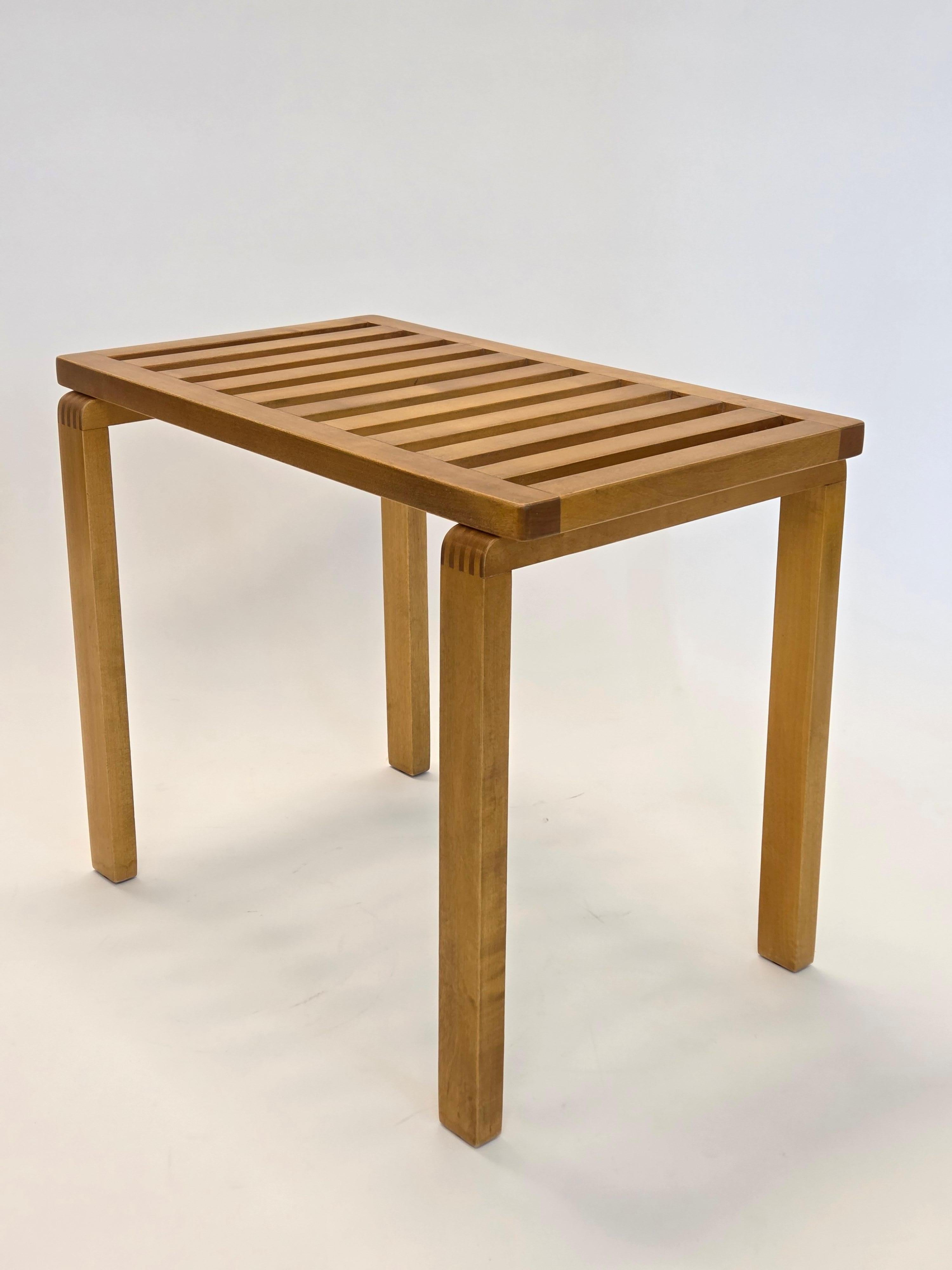 Scandinavian Modern Alvar Aalto Bench with War Time Legs by Artek 1940s For Sale