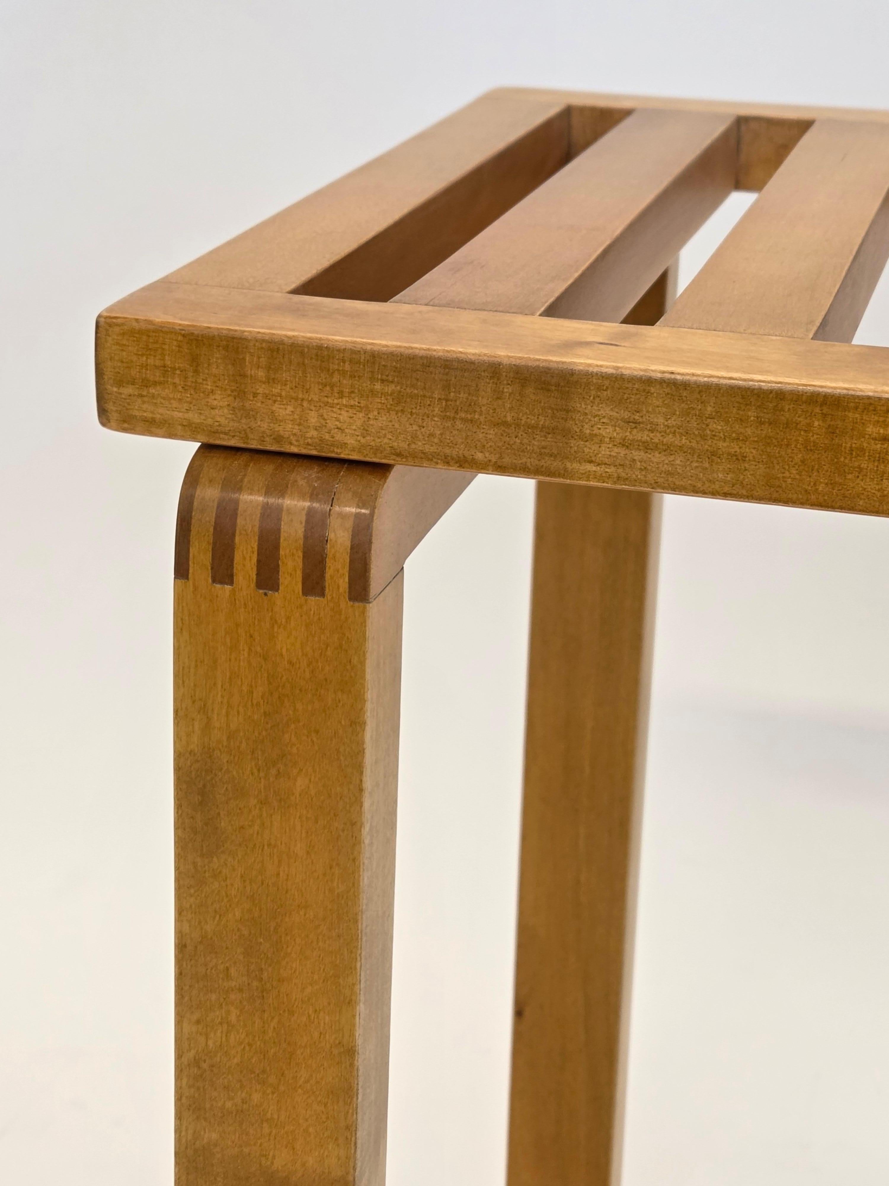 Birch Alvar Aalto Bench with War Time Legs by Artek 1940s For Sale