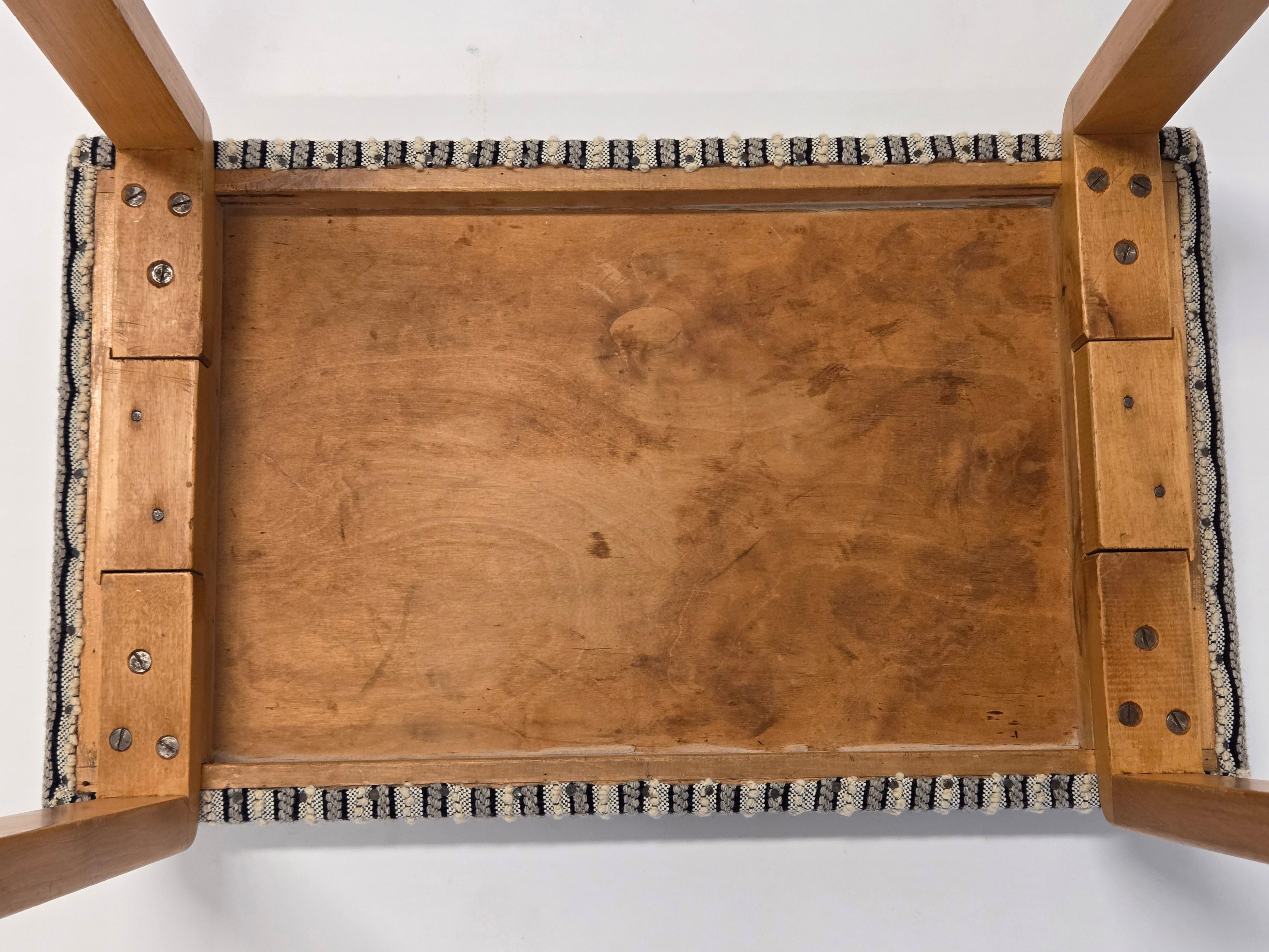 Alvar Aalto Bench with War Time Legs by Artek in 1940s For Sale 3