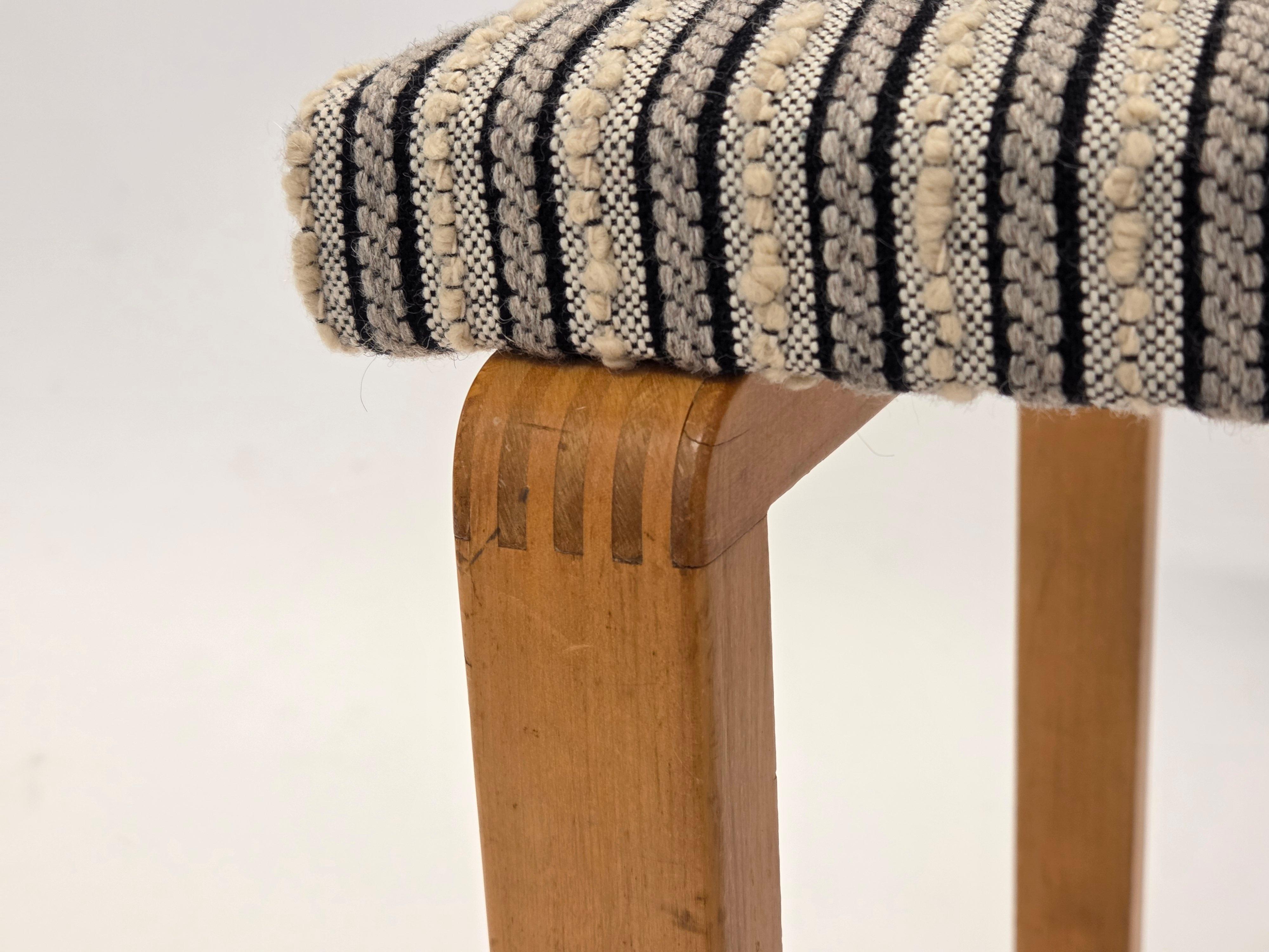Finnish Alvar Aalto Bench with War Time Legs by Artek in 1940s For Sale