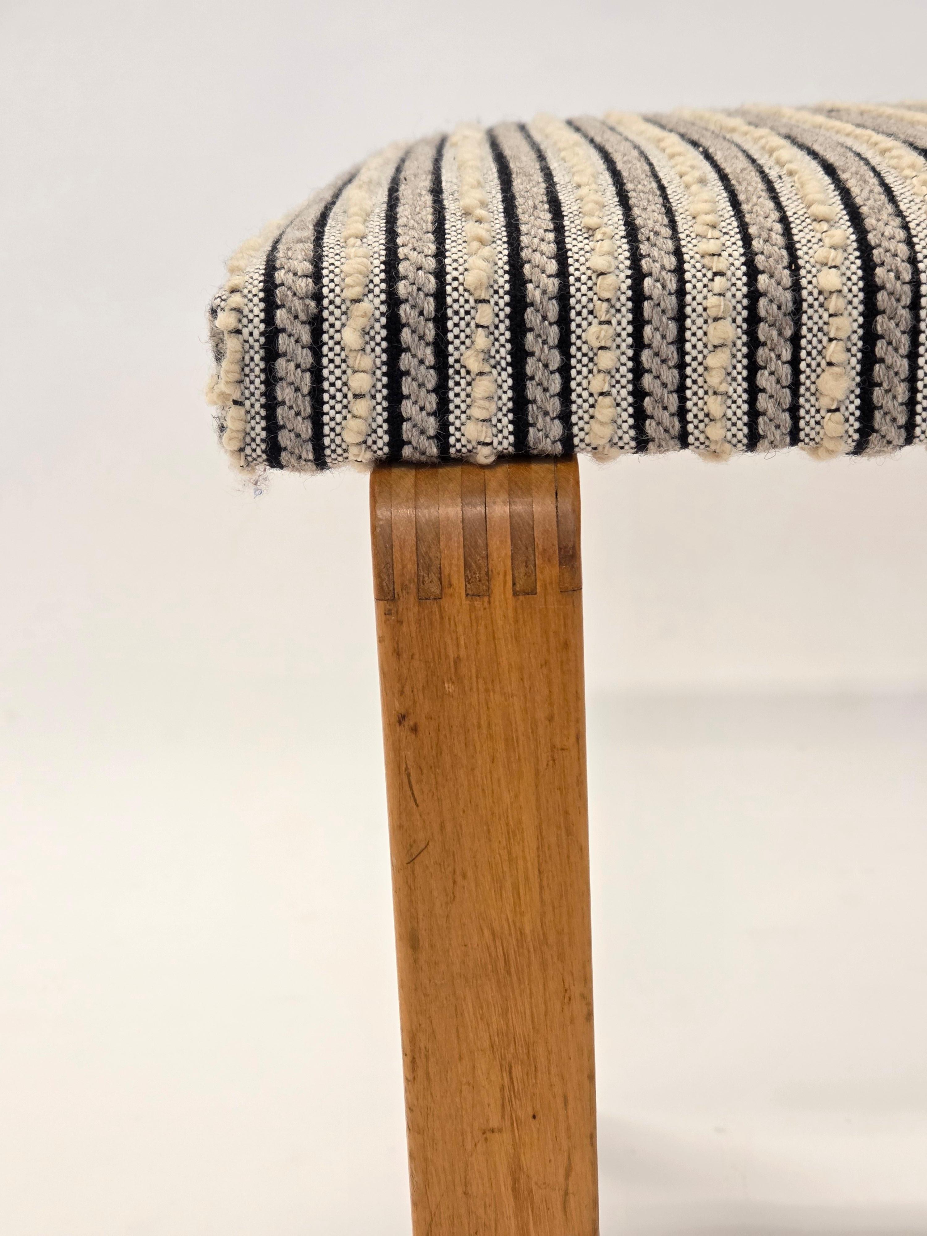 Mid-20th Century Alvar Aalto Bench with War Time Legs by Artek in 1940s For Sale