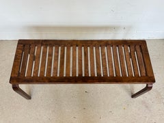 Banc en bouleau d'Alvar Aalto, Artek, Finlande, années 1950, The Scandinavian Modern