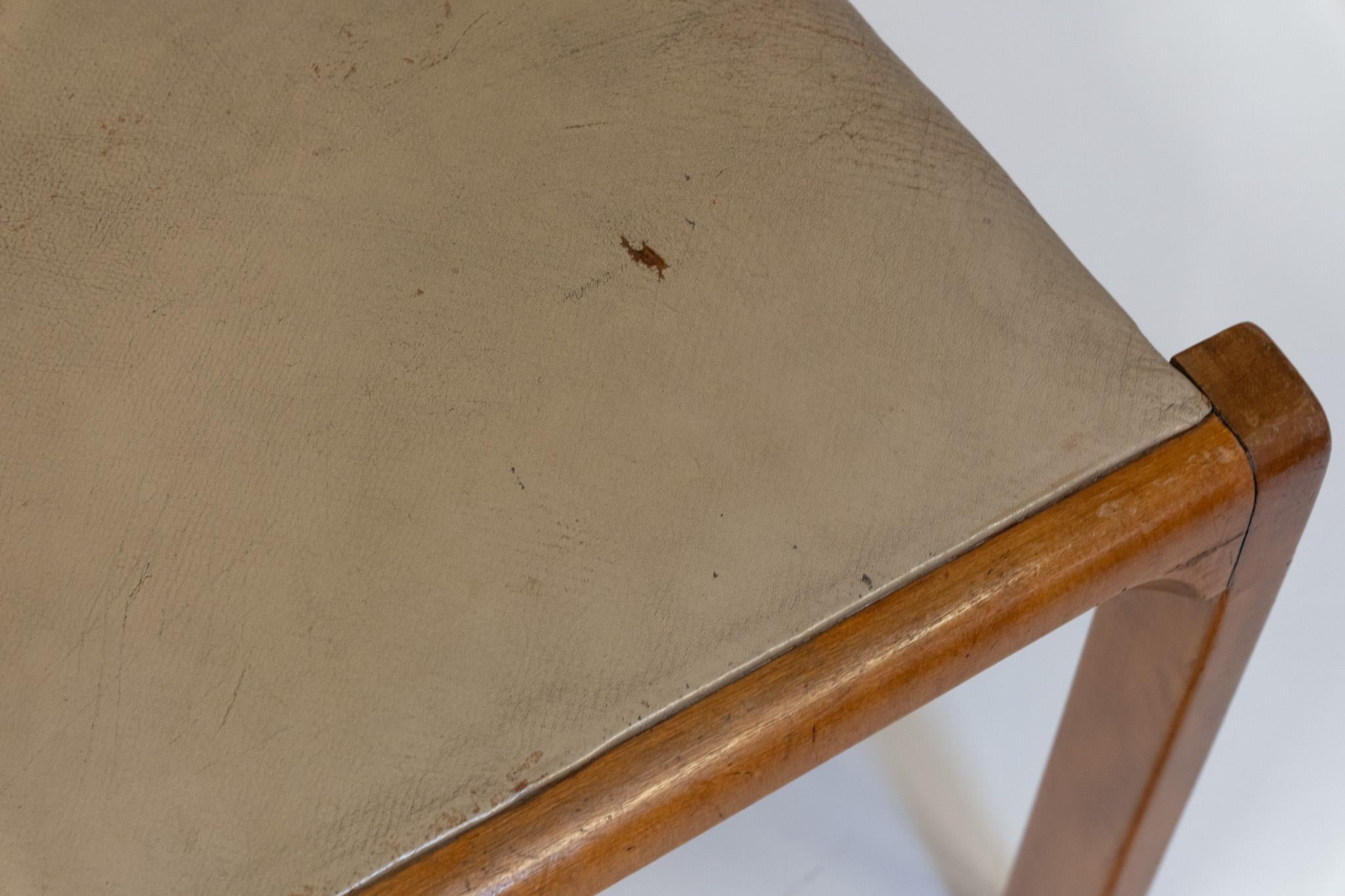 Chaise en bouleau et cuir Alvar Aalto+Aalto 611 en vente 5