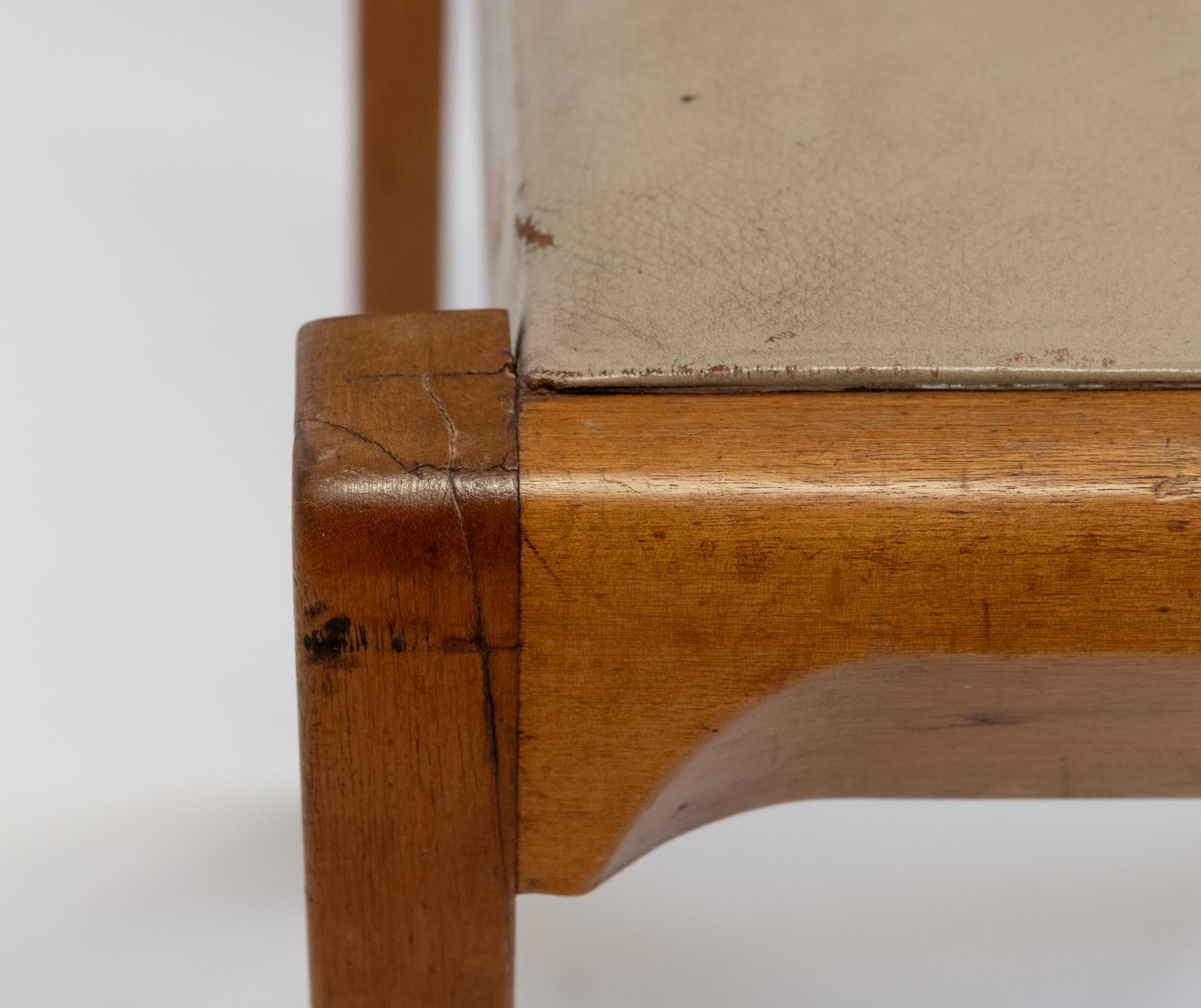 Chaise en bouleau et cuir Alvar Aalto+Aalto 611 en vente 6