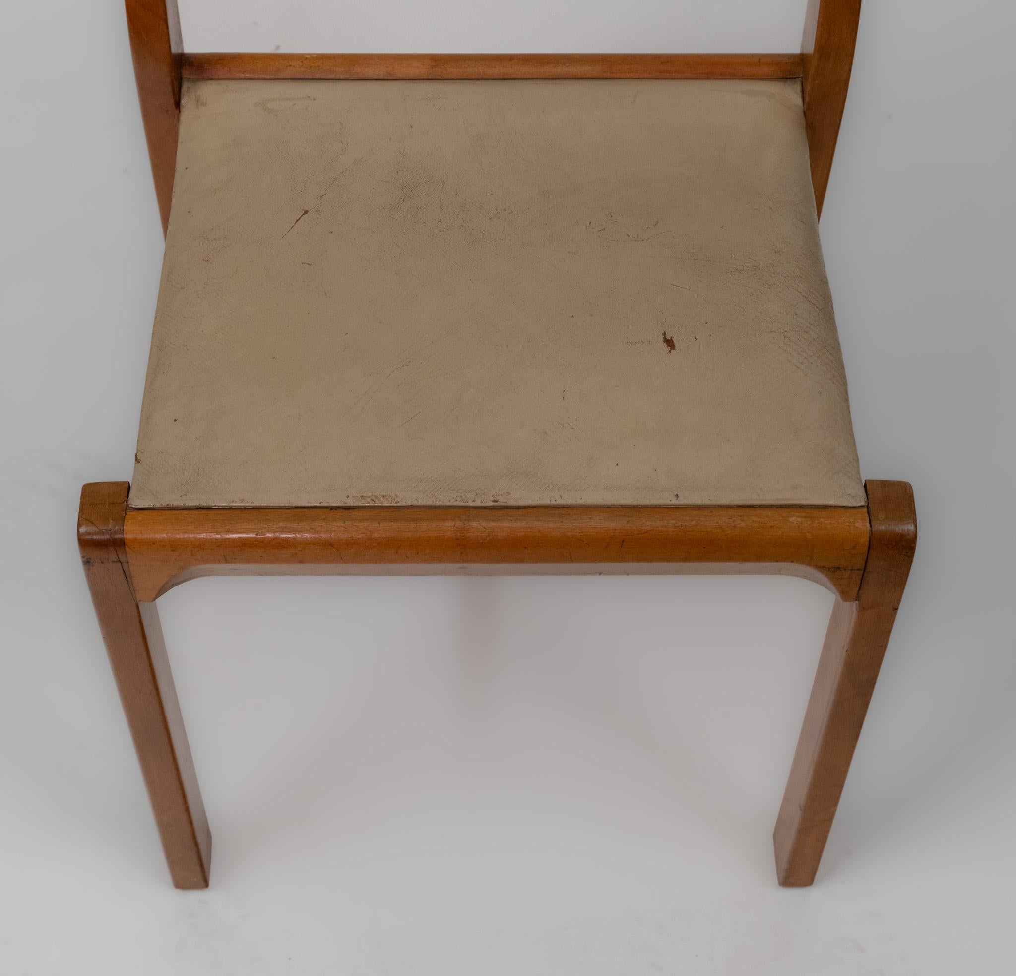 Cuir Chaise en bouleau et cuir Alvar Aalto+Aalto 611 en vente