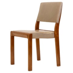 Alvar Aalto Stuhl aus Birke und Leder 611