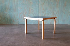 Alvar Aalto Blue Laminate Side / End Coffee Game Table Artek 1990's