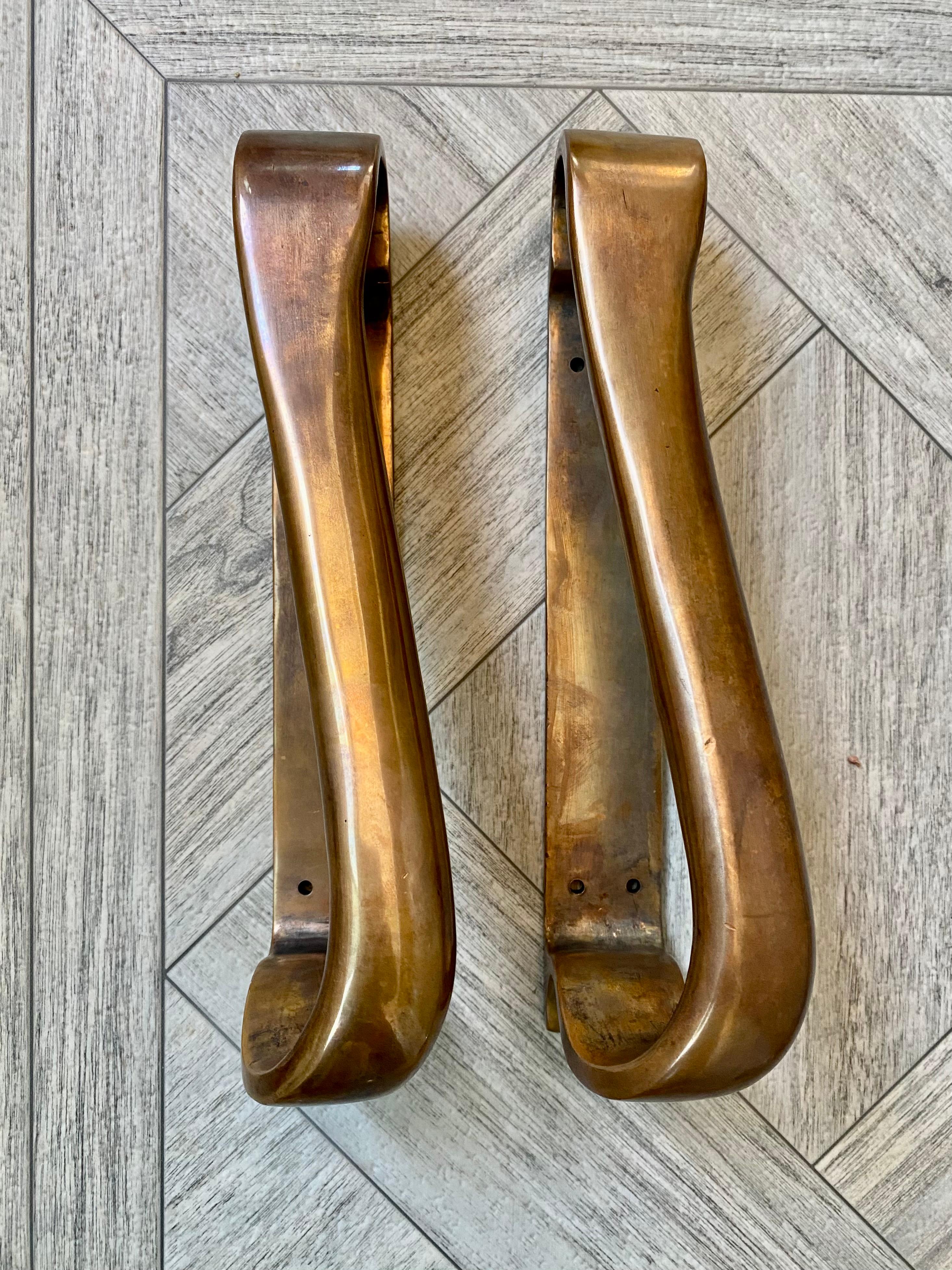 Alvar Aalto Bronze Door Hardware / Pulls, Set of 4 For Sale 6
