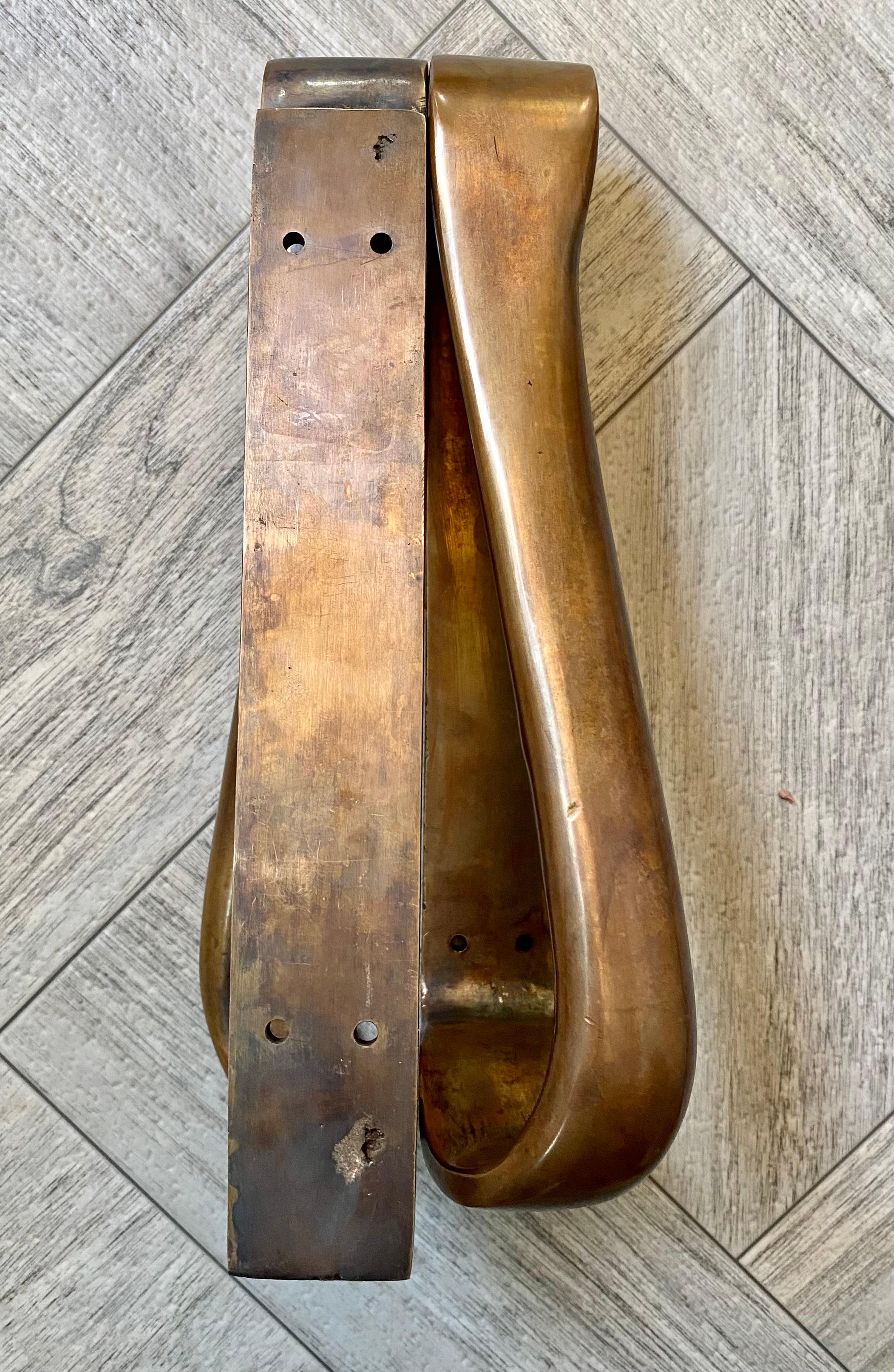 Cast Alvar Aalto Bronze Door Hardware / Pulls, Set of 4 For Sale
