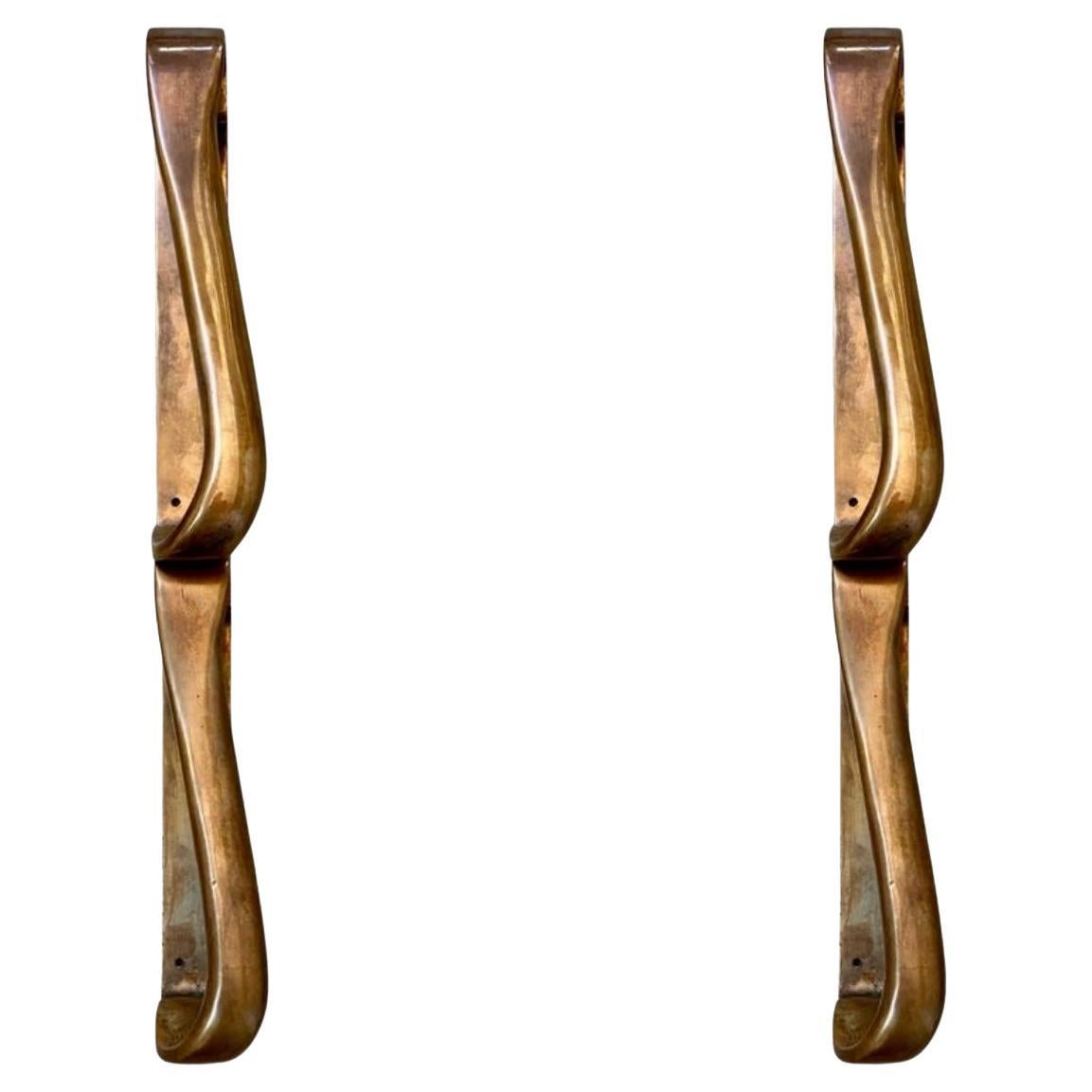 Alvar Aalto Bronze Door Hardware / Pulls, Set of 4