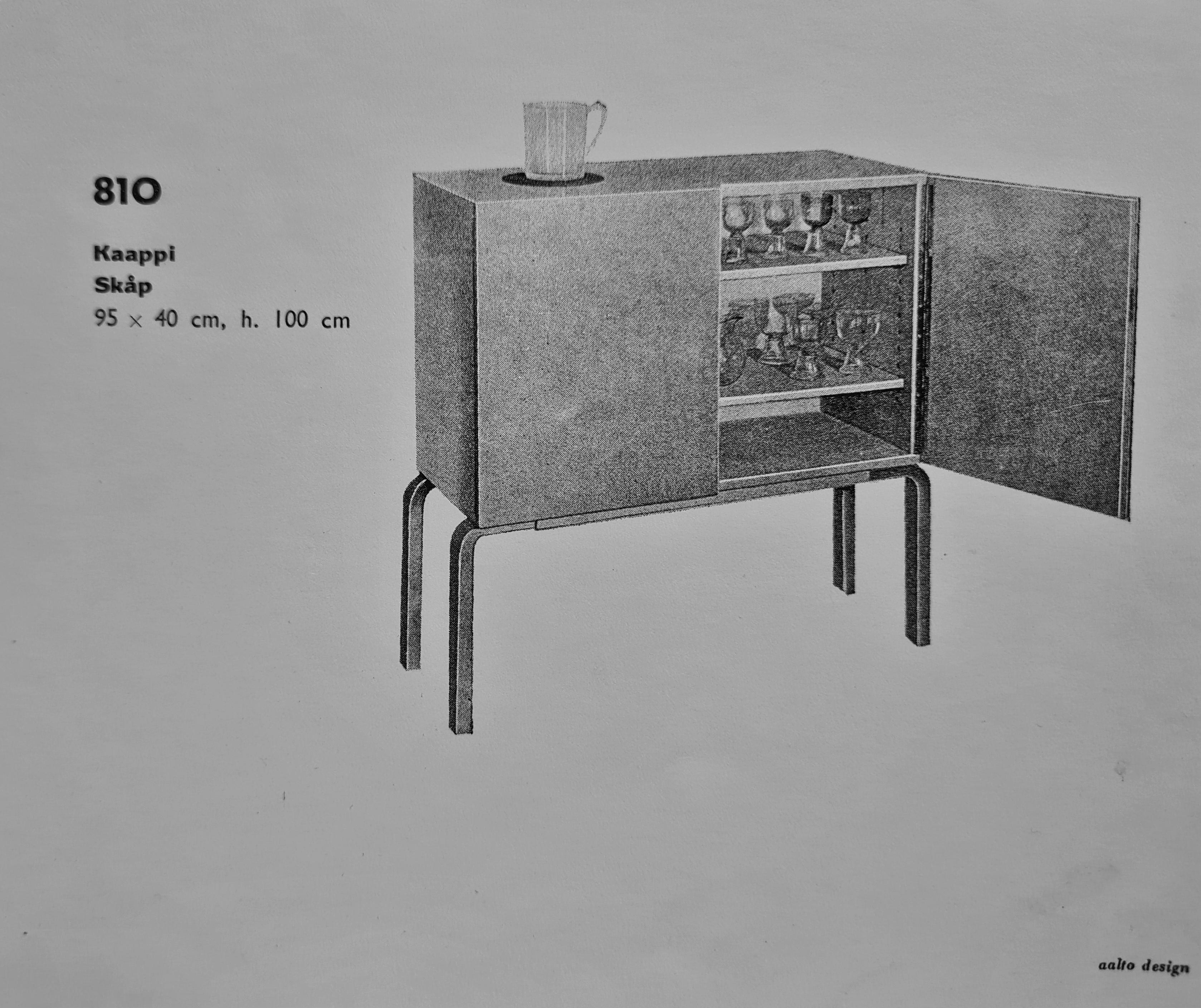 Alvar Aalto Cabinet Model. 810 in Birch, Artek 1950s For Sale 9