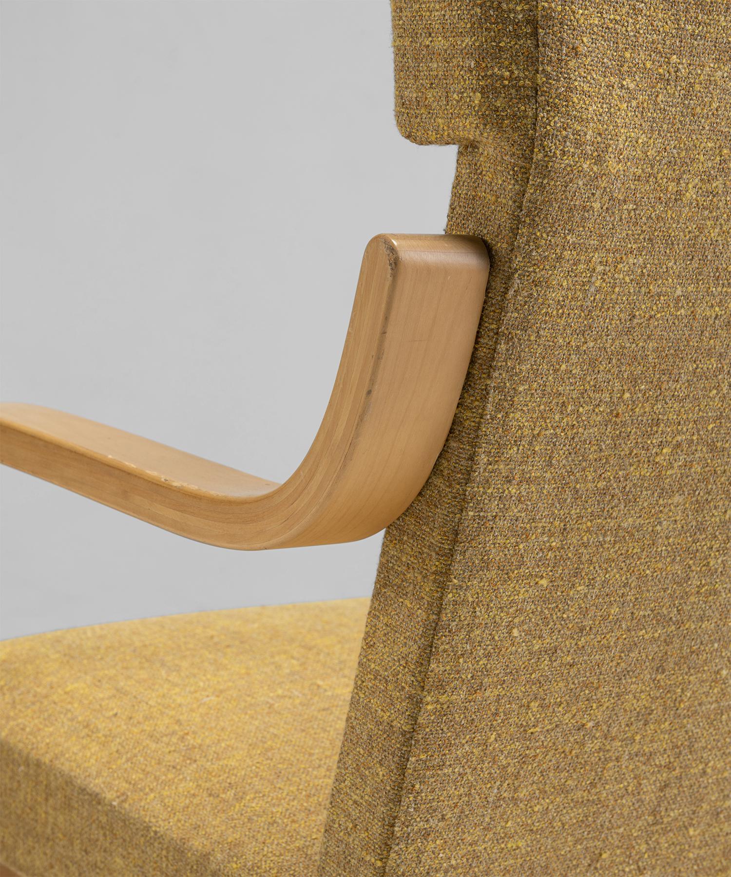 Upholstery Alvar Aalto Cantilevered Armchairs, Finland, Circa 1930