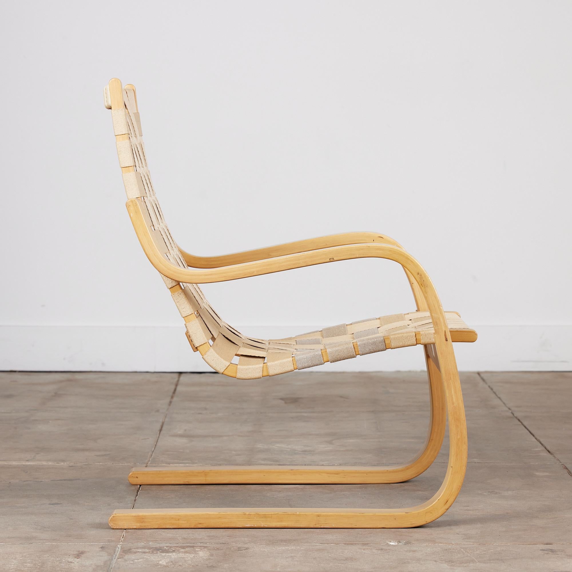 Mid-Century Modern Alvar Aalto Cantilevered Lounge Chair for Artek