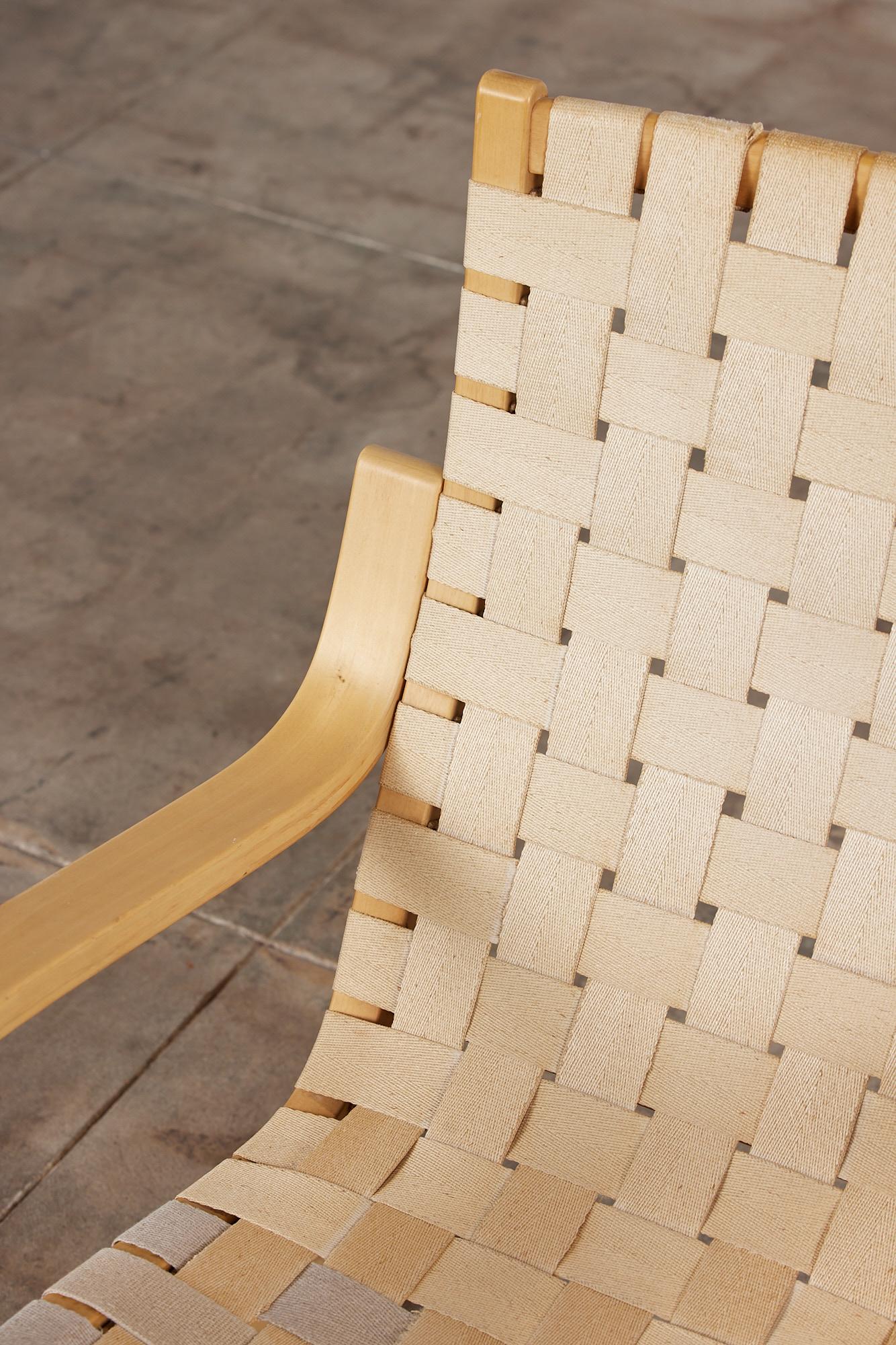 Canvas Alvar Aalto Cantilevered Lounge Chair for Artek