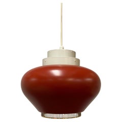 Alvar Aalto Ceiling Lamp "Turnip" Model A333 in Red, Valaistustyö 1950s