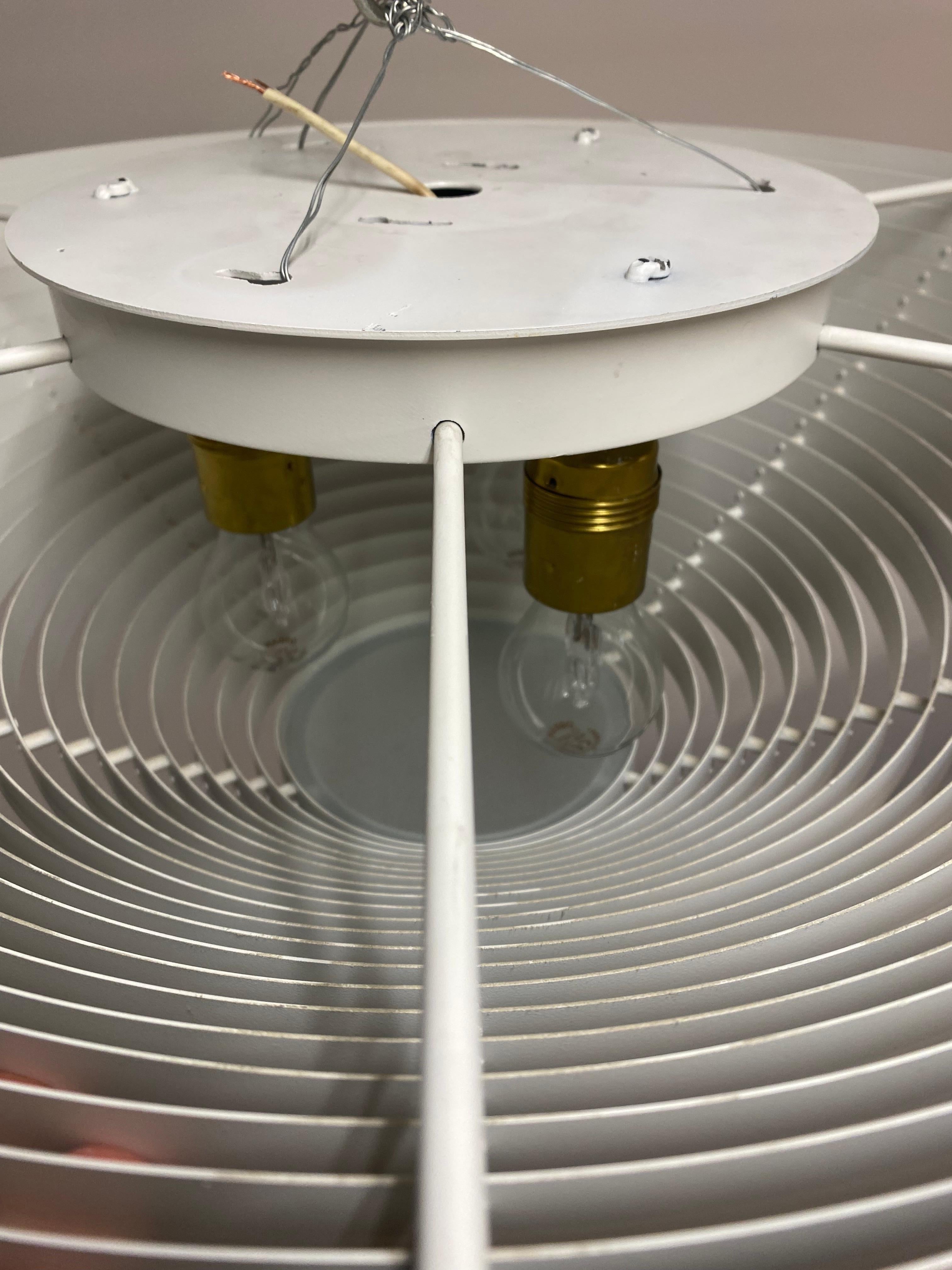 Late 20th Century Alvar Aalto Large White Flush Mount Model. A622, Valaisinpaja 1970s