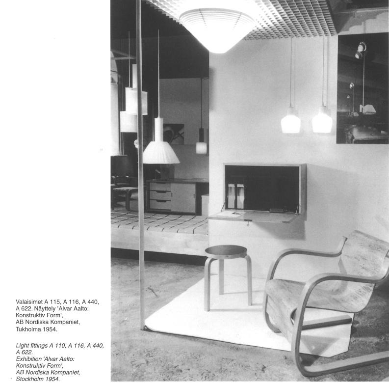 Modèle de suspension de plafond Alvar Aalto. A622, Valaisinpaja 1970 en vente 2