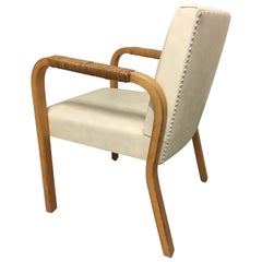 Alvar Aalto Chair 45 Beech and Vinyl by Artek, Finland, circa 1950s