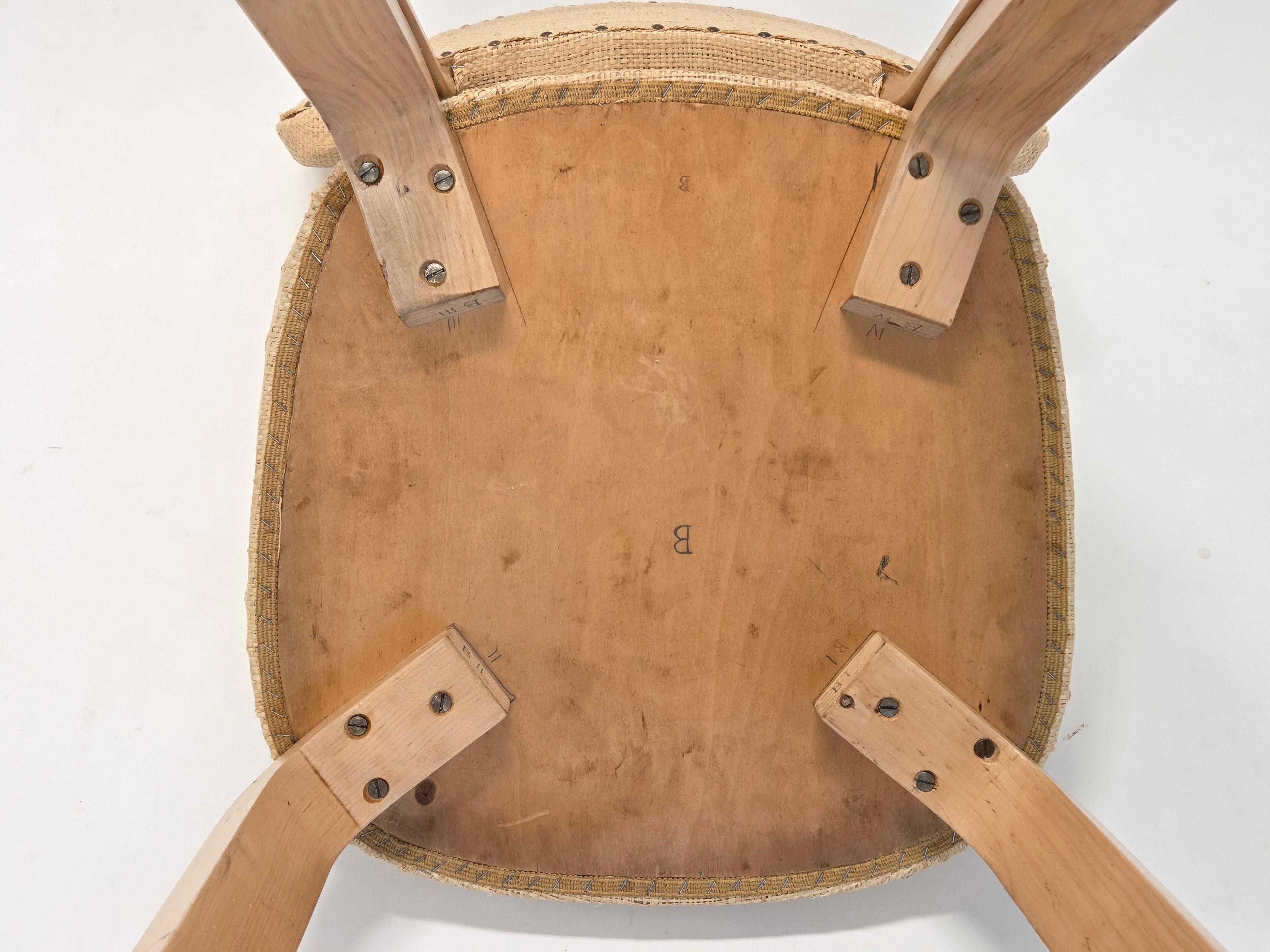 Alvar Aalto chair model 62 by Artek 1950s For Sale 5