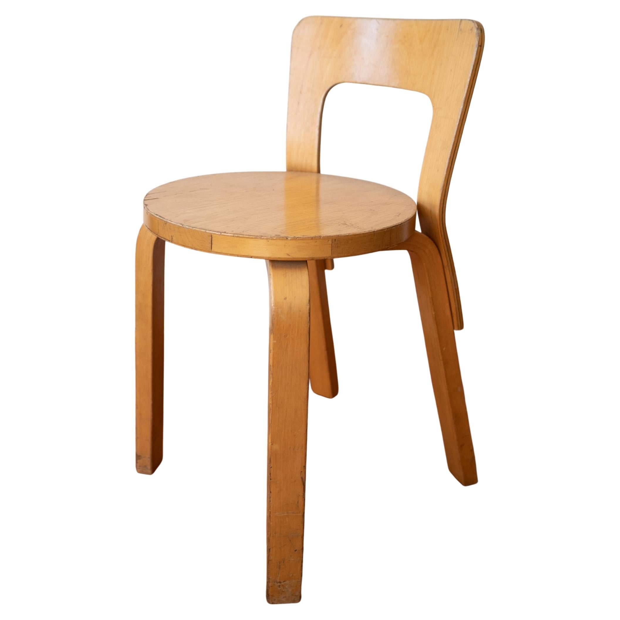 Alvar Aalto Chair Stool Model 65