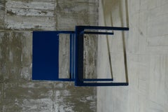 alvar aalto chair611 40's painted blue