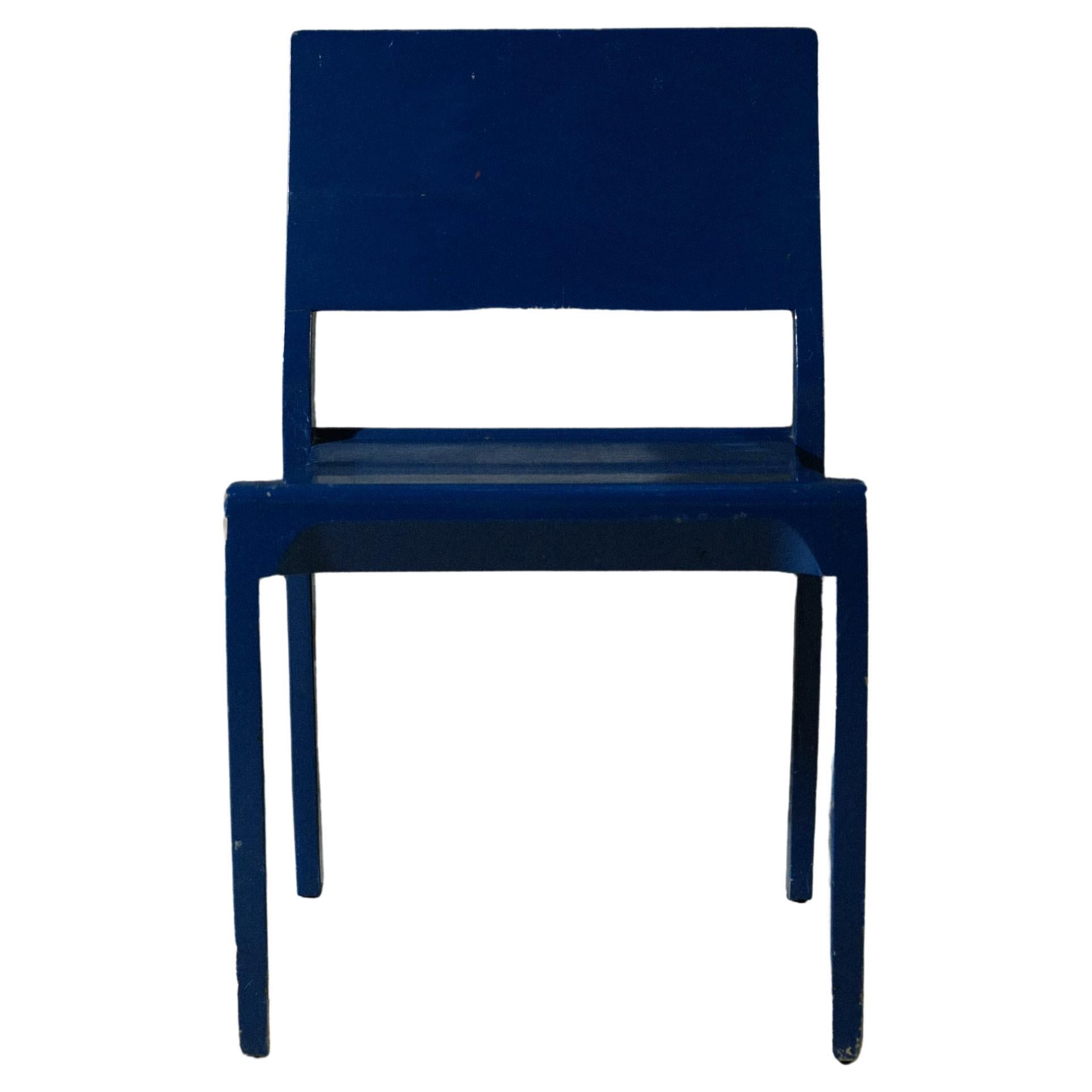 alvar aalto chair611 40's painted blue