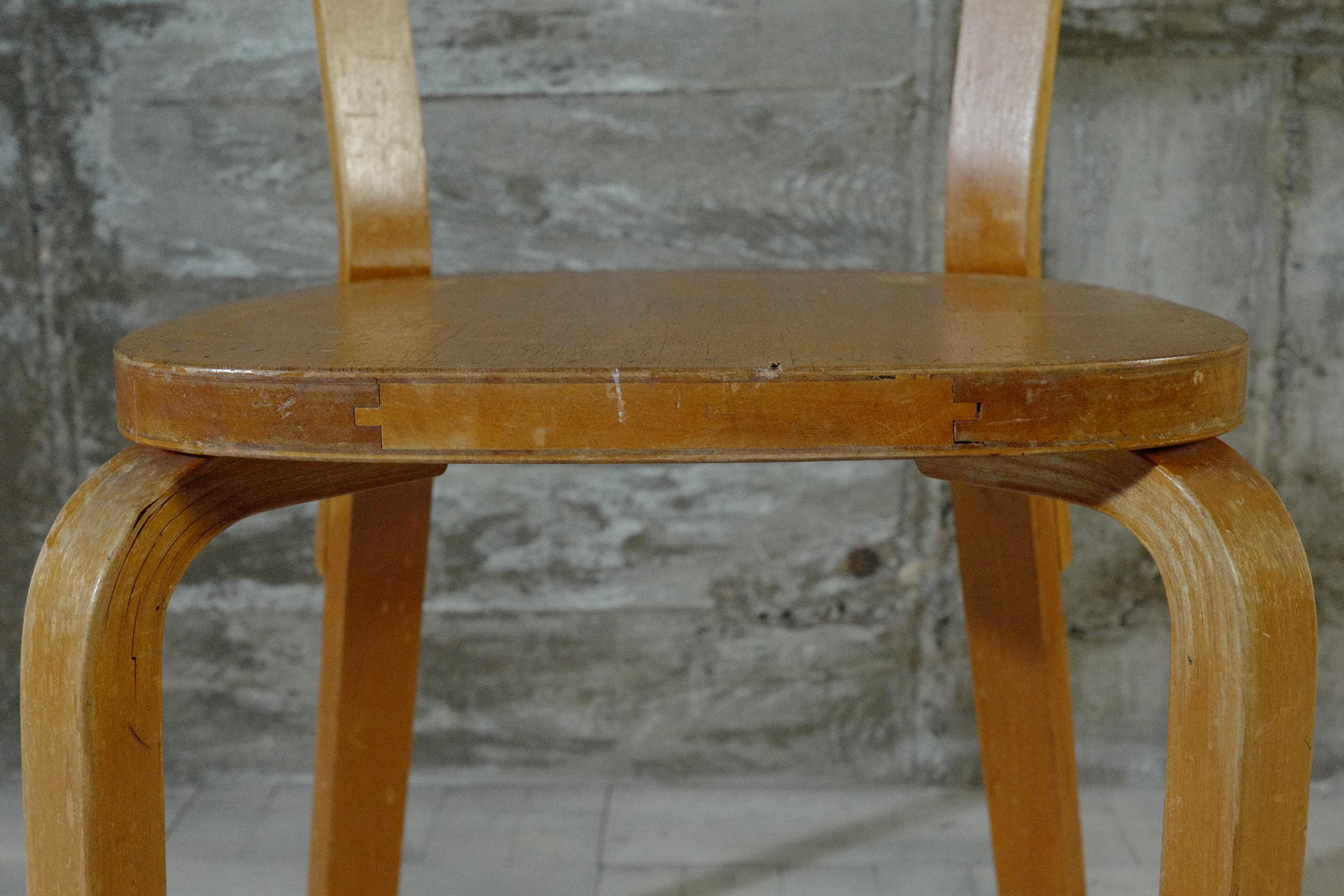 alvar aalto chair69 natural 1930's For Sale 2