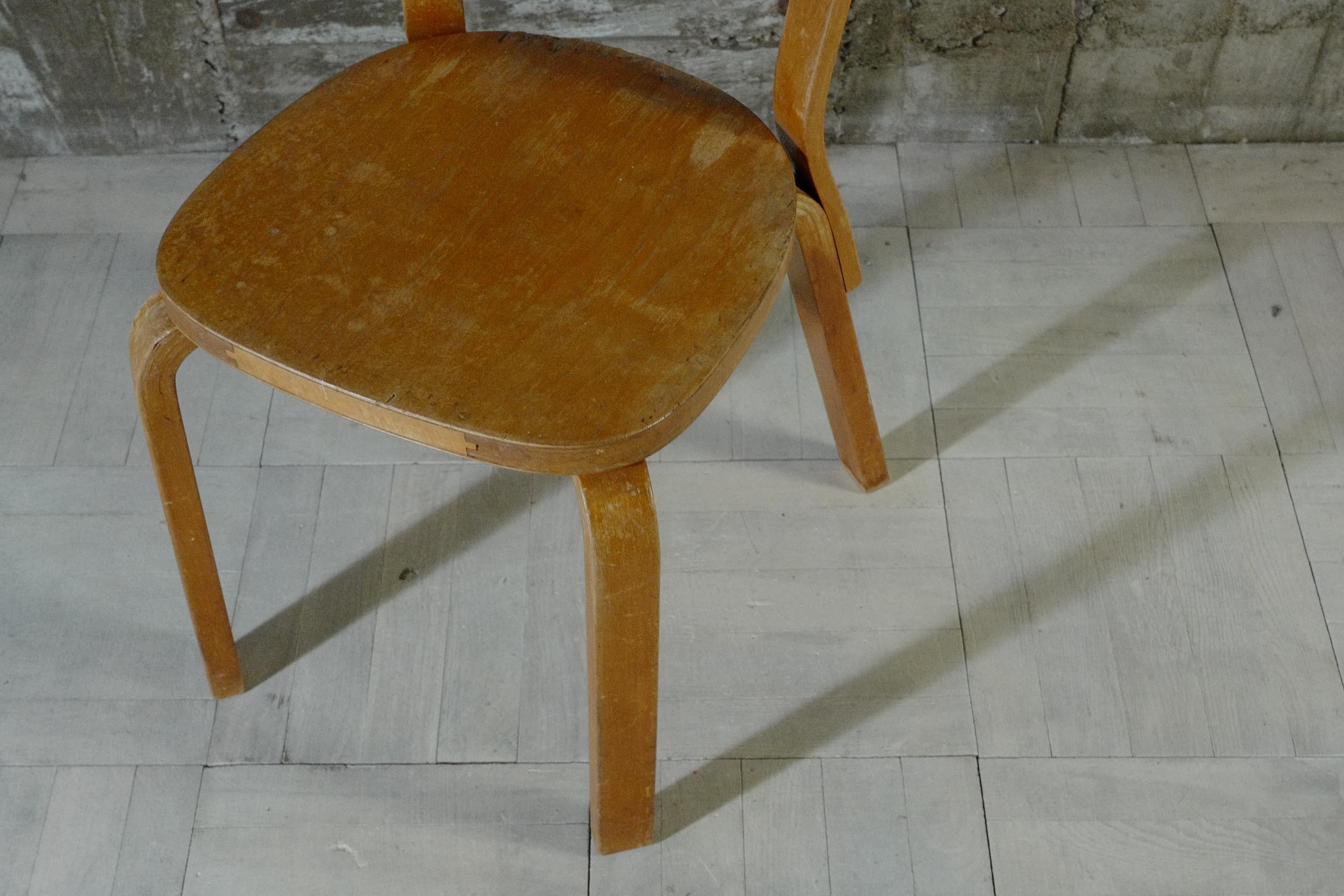 Woodwork alvar aalto chair69 natural 1930's For Sale