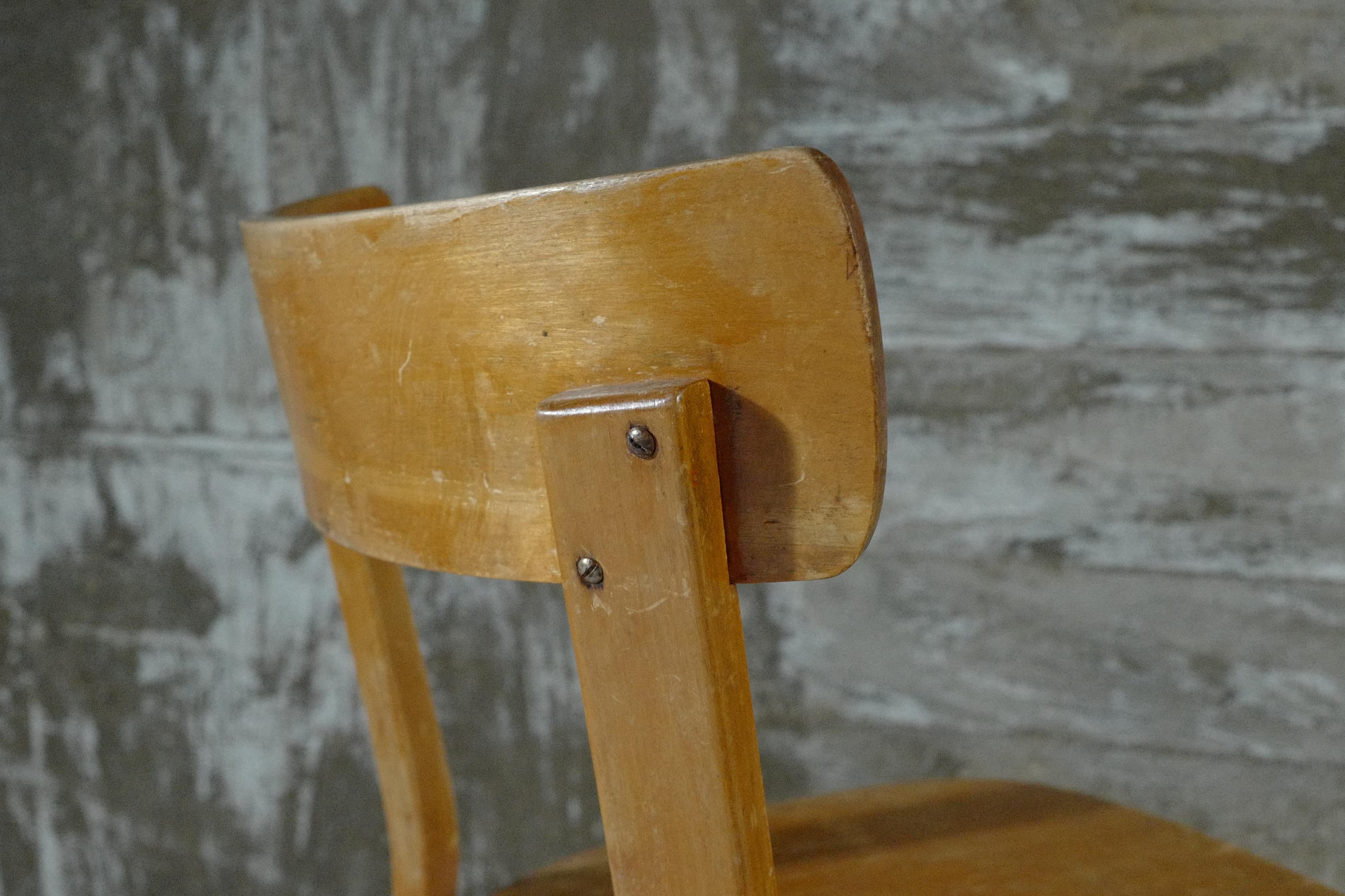 Birch alvar aalto chair69 natural 1930's For Sale
