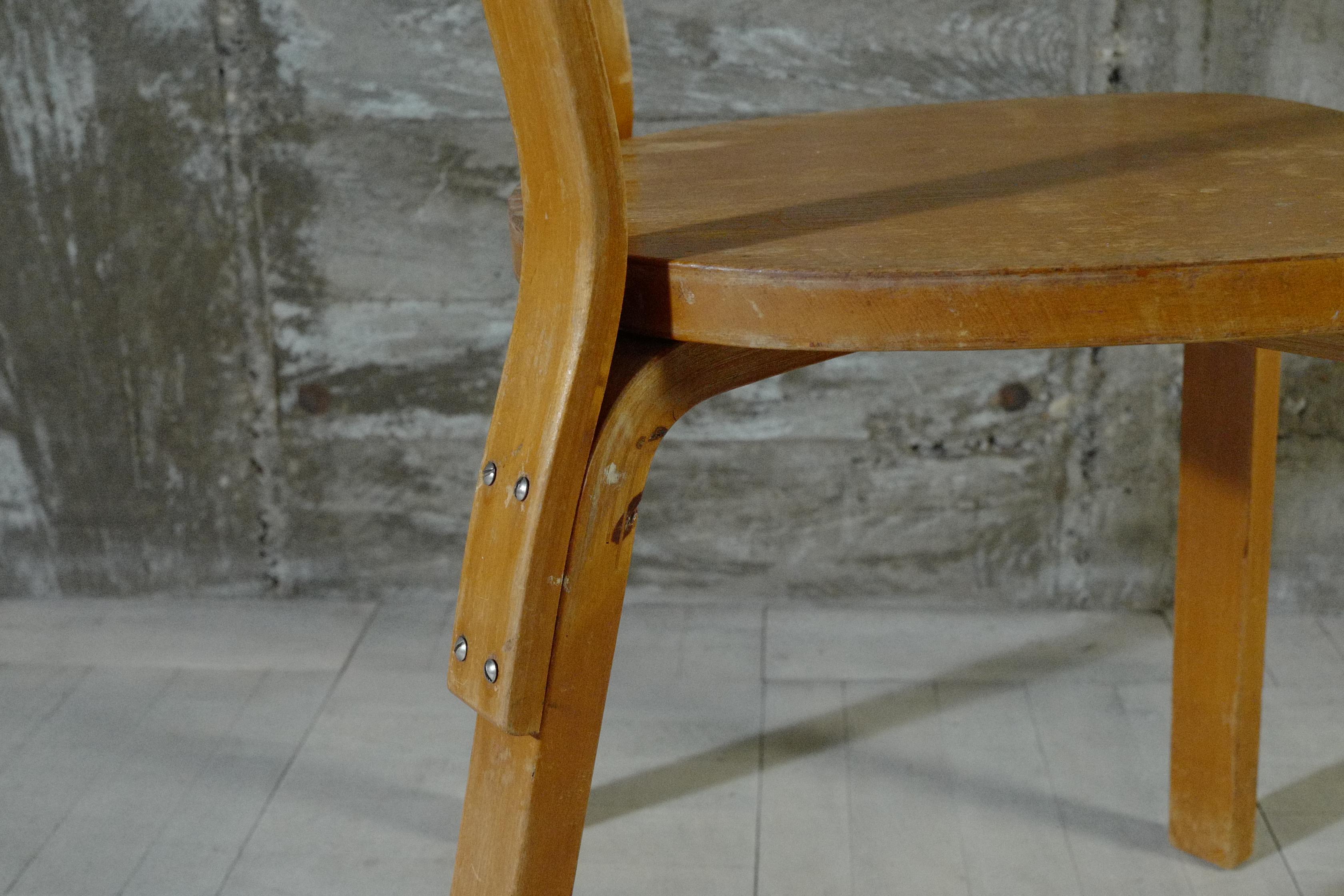 alvar aalto chair69 natural 1930's For Sale 1